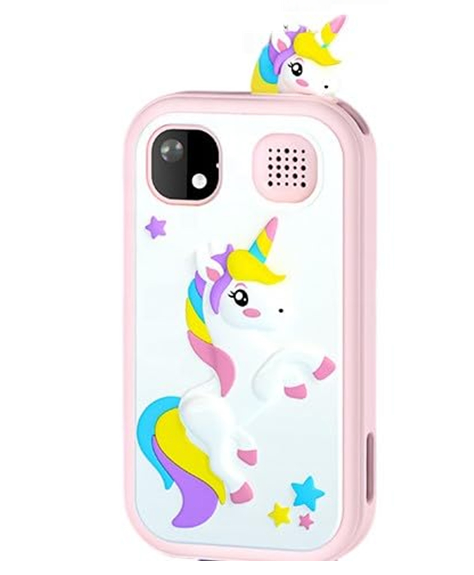AKN TOYS Pink Unicorn Kids Phone, 2.8" IPS Touchscreen Toy Phone, Dual Cameras with 8GB SD Card, Smart Kids Phone for Girls,Boys Ages 3-12 Years Old with Music Player,Games,Video - PACK OF 1 ( COLOR AND DESIGN MAY VARY )