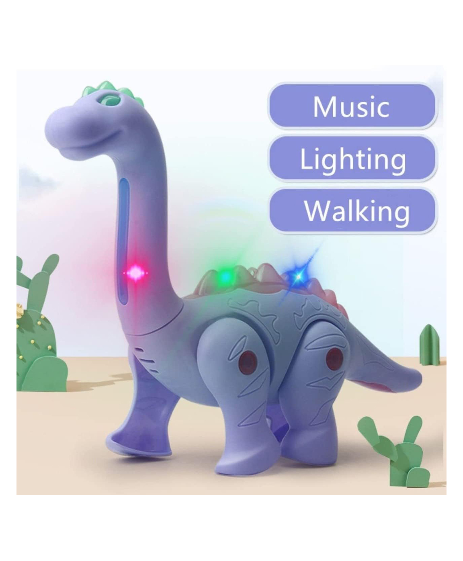 AKN TOYS Battery Operated Walking Dinosaur Musical Toys Light and Sound for Kids Electronic Pet Dino with Real Voice- PACK OF 1 ( COLOR AND DESIGN MAY VARY )
