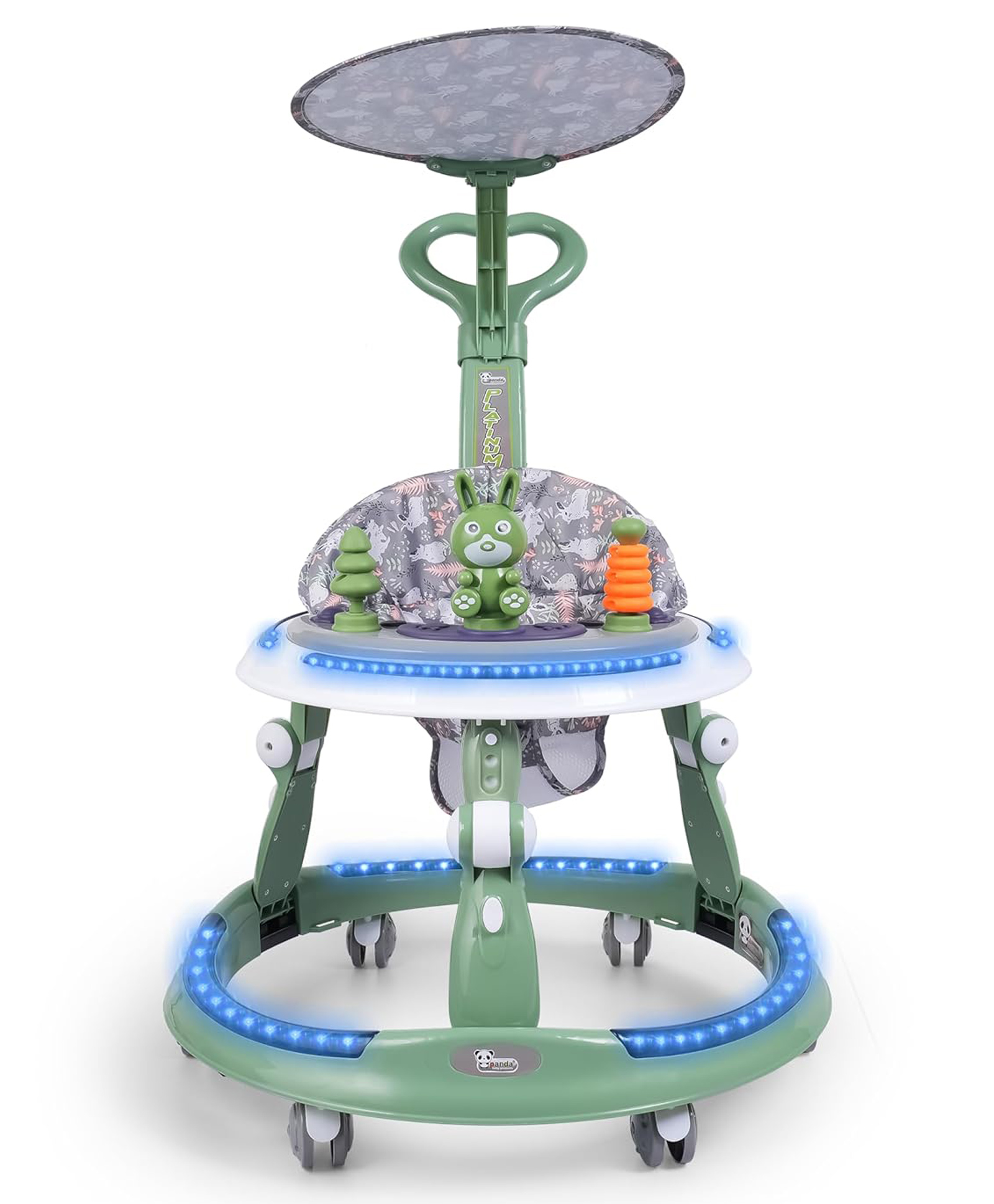 JoyRide Platinum Baby Walker 6-24 Months | Adjustment Walker for Kids Boy and Girl with Integrated RGB Lights, Switchable Food & Musical Toy Tray Activity Walker-image-28