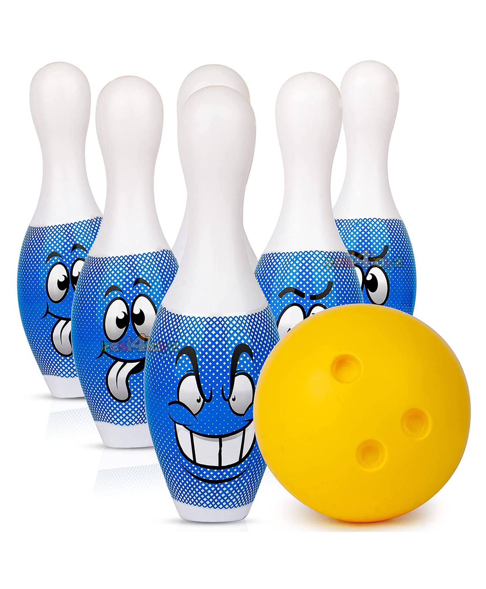 oskart Jumbo Bowling Set of 6 Pins and 1 Ball Toy Indoor sports toys -Assorted colour and Print-picture-12