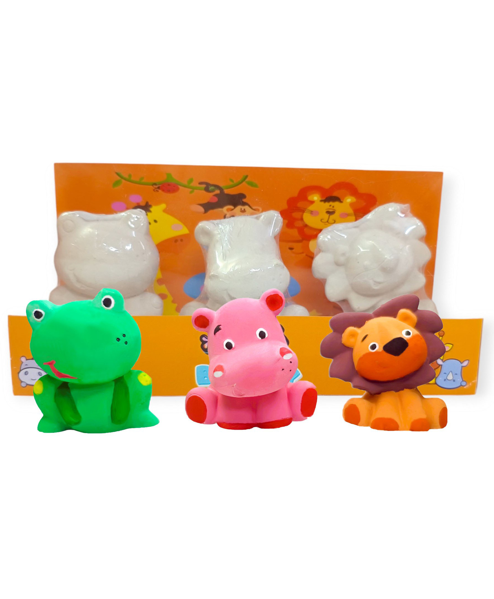 Oskart Whimsical Animal Coloring Toys for Kids, Colors Set for Kids, Return Gift for Kids, Gift for Kids Girl, Toys for Kids Unleash Creativity Diy Kit for Kids (Pack of 3 Animals) - Orange-picture-10