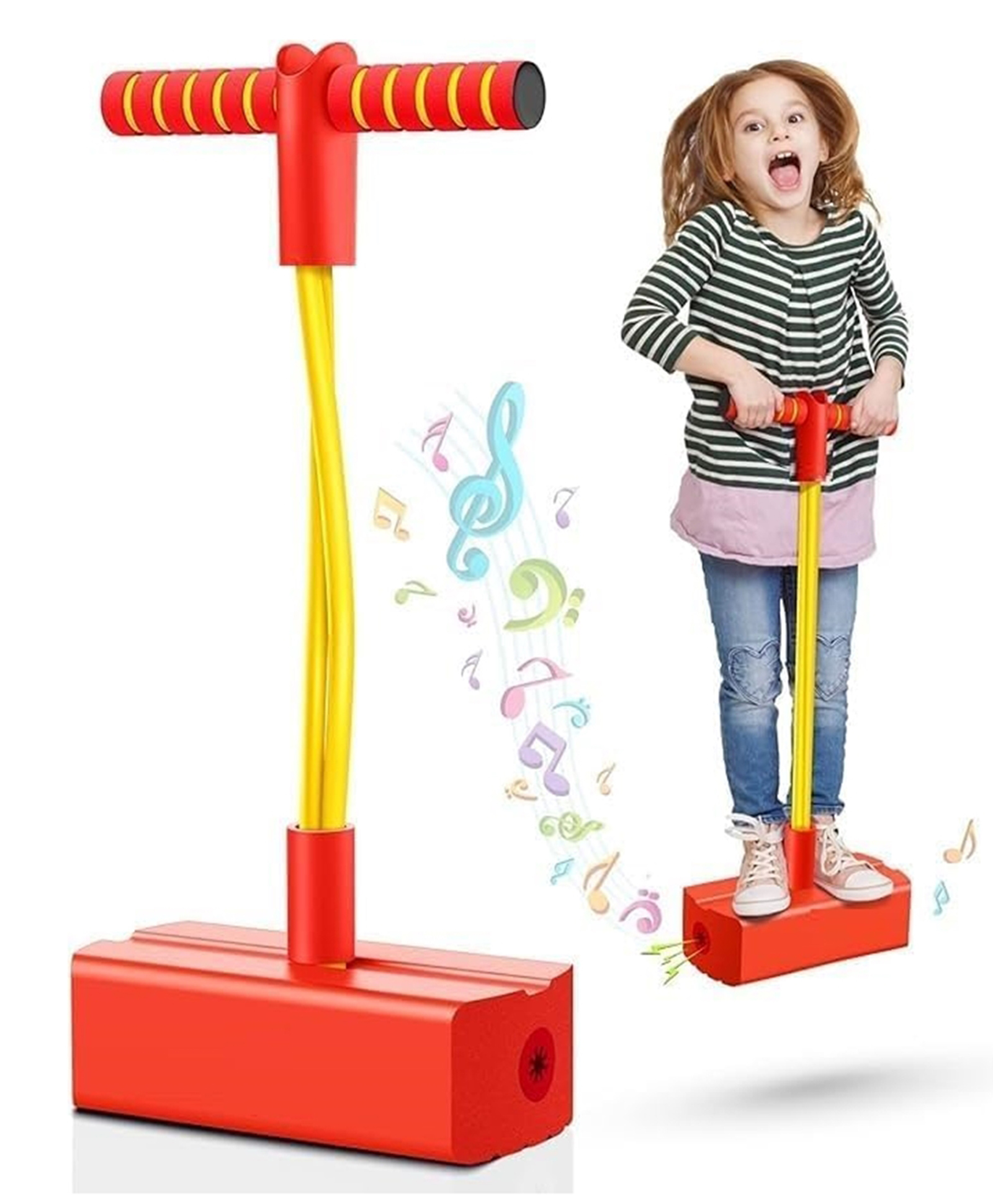 MUREN Foam Pogo Jumper for Kids Musical Bouncing Toy with Sound & Light Effects -Indoor/Outdoor Fun Jumping Stick (Multicolor)-picture-7