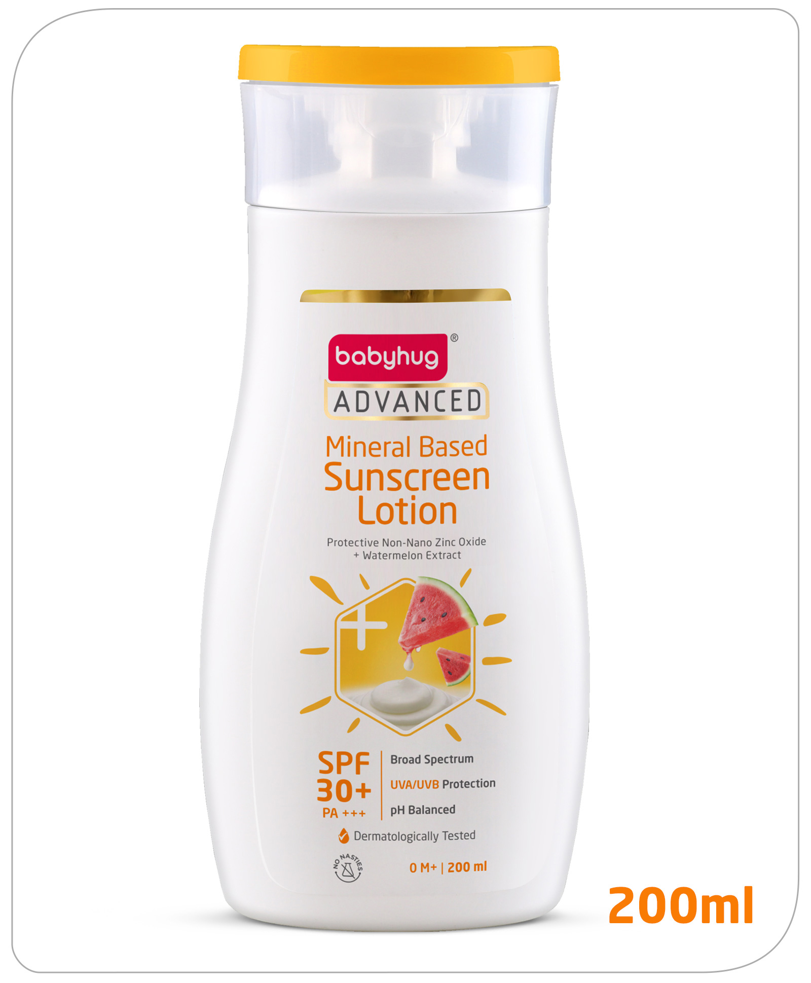Babyhug Advanced Mineral Based Sunscreen Lotion with SPF 30 +, PA+++, Broad Spectrum (UVA/UVB) Protection & No White Cast - 200ml-image-29