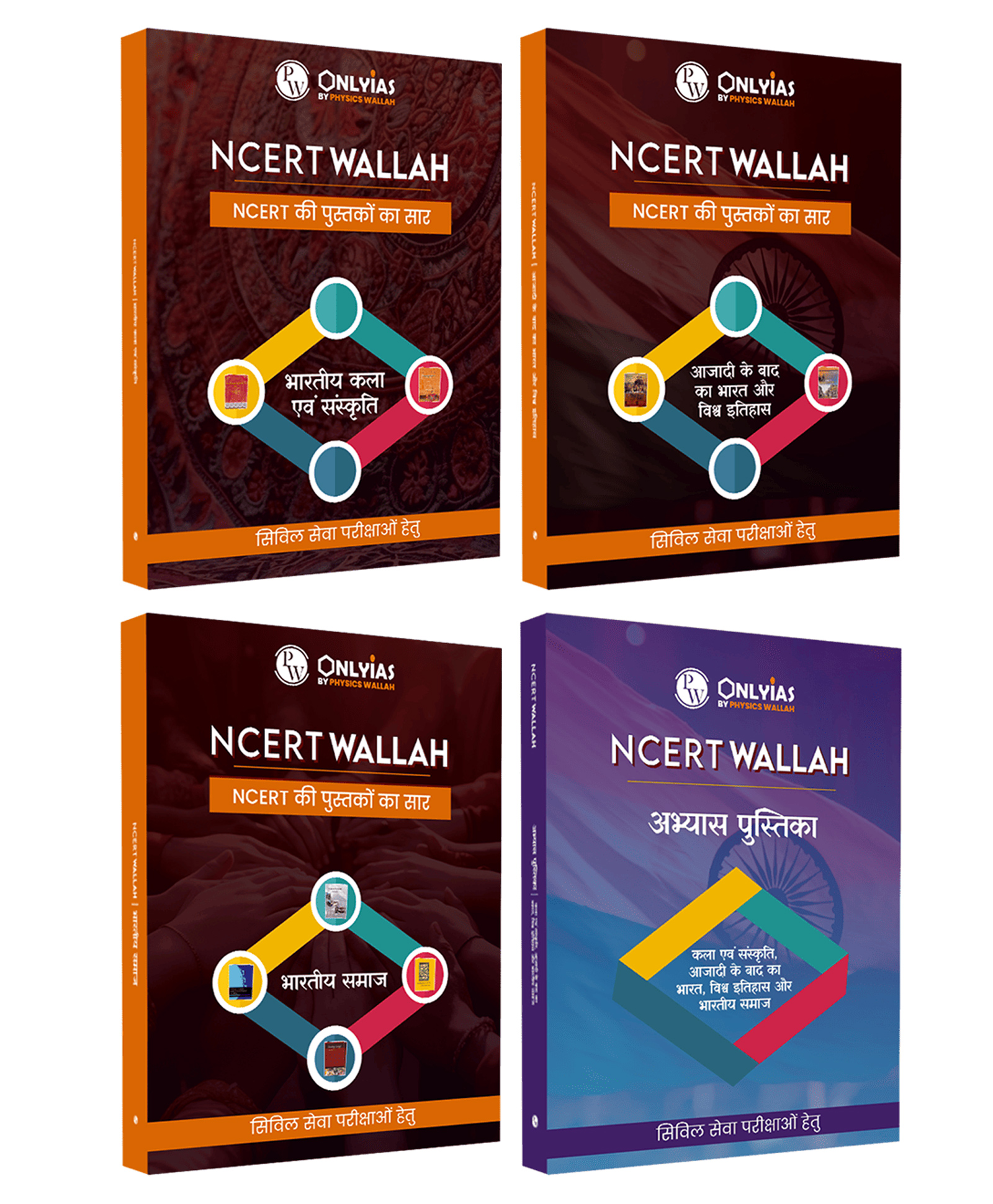UPSC NCERT Wallah Hindi Art & Culture, India & World History After Independence, Indian Society, Practice Workbook Combo Set of 4 Books | Maps, Diagrams, Flowcharts, Thinking Points - Hindi-image-10