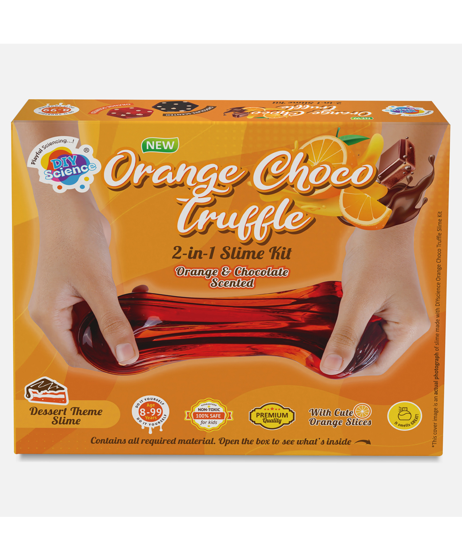 diy science DIYScience Orange Choco Truffle 2-in-1 Slime Making Kit - Multicolour-picture-13