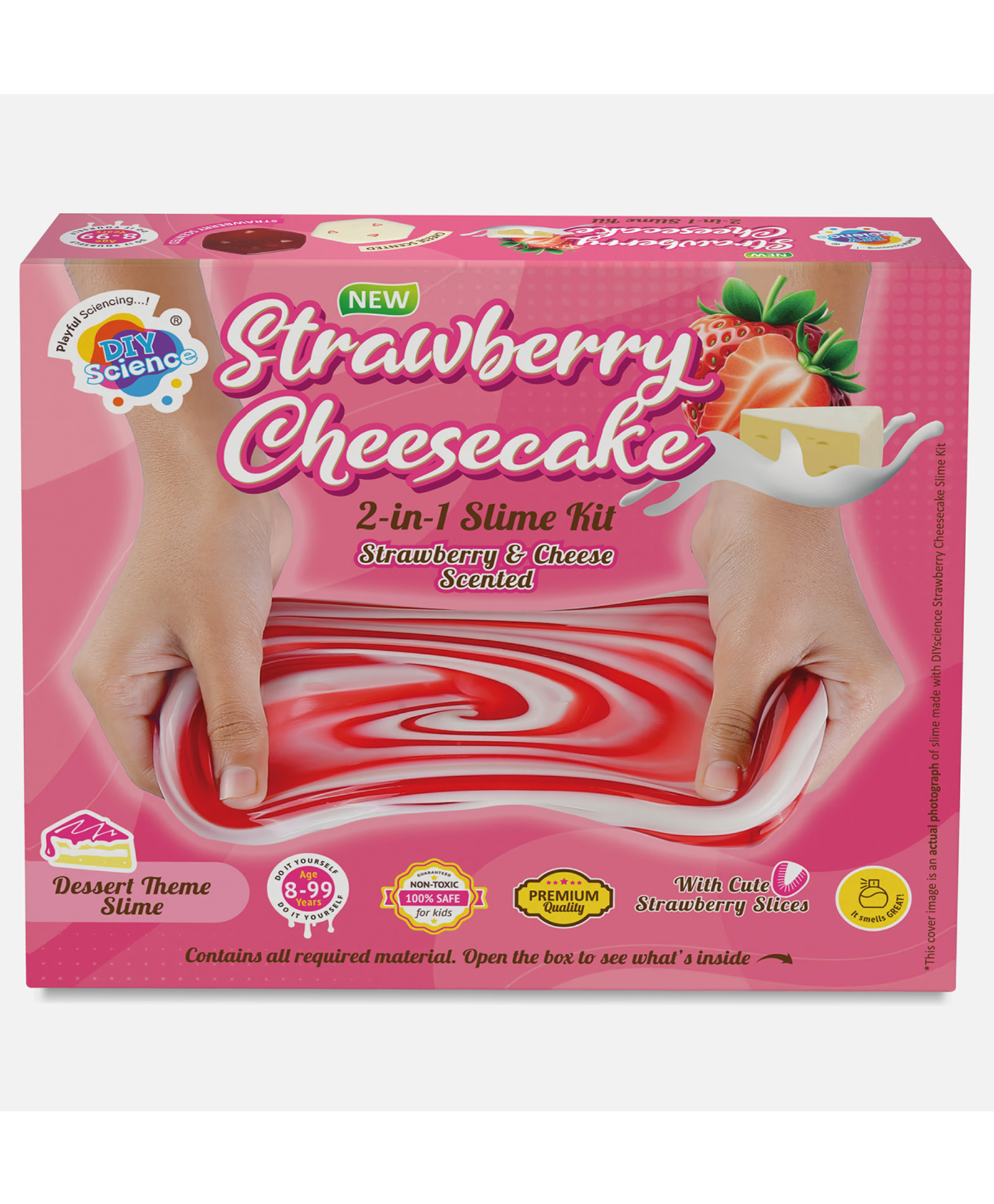 diy science DIYScience Strawberry Cheesecake 2-in-1 Slime Kit - Multicolour-picture-20