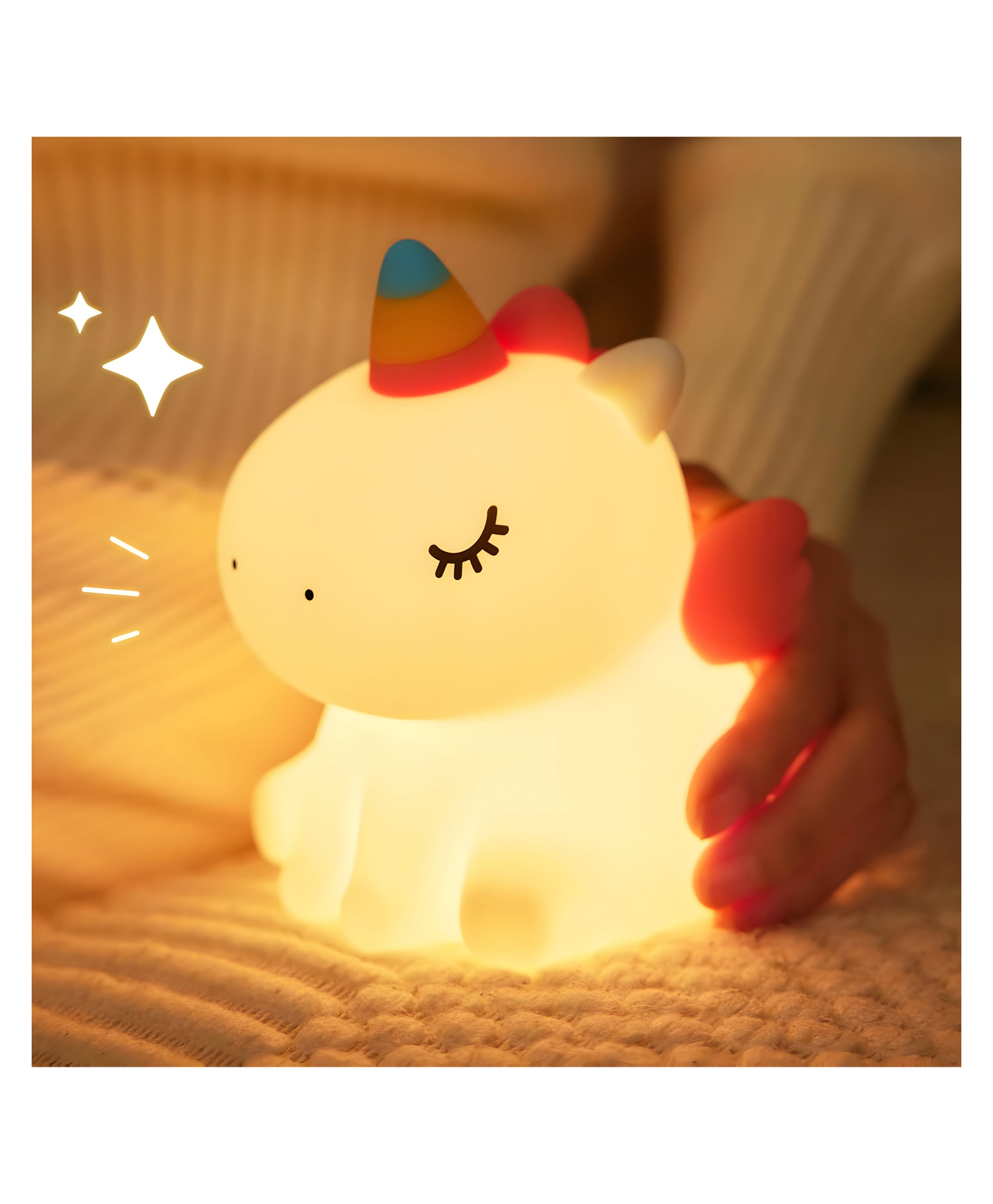SCHOOLISH LED Cute Night Light for Kids, Silicone Rechargeable Night Light - 3 Level Dimmable Bedside Touch Lamp, Bedside Lamp for Baby and Toddler, for Gift Boys Girls- Pack of 1- Color May Vary-picture-26