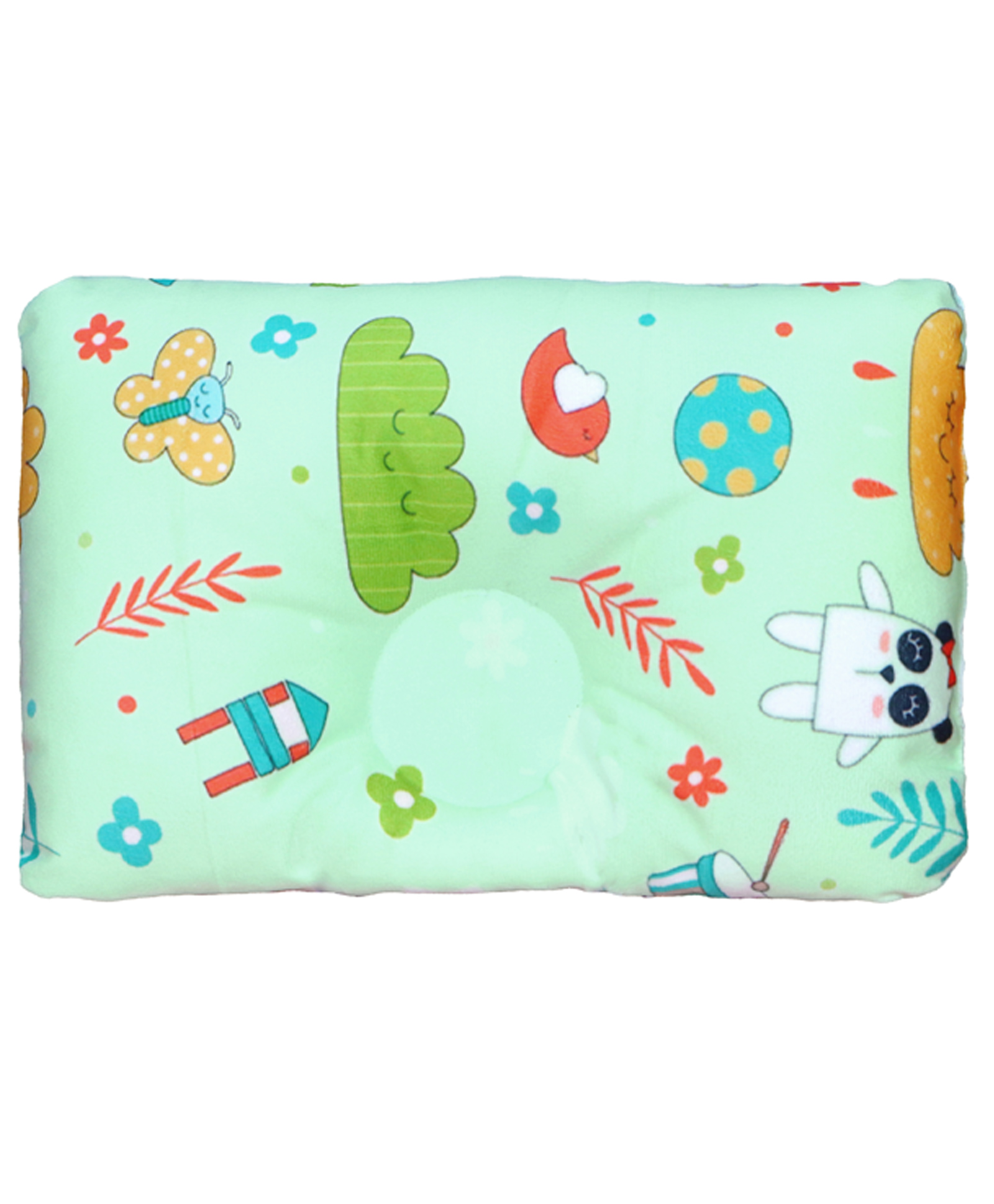 LittleBoo Premium Memory Foam Head Shaping Pillow Animal Print - Green-image-17