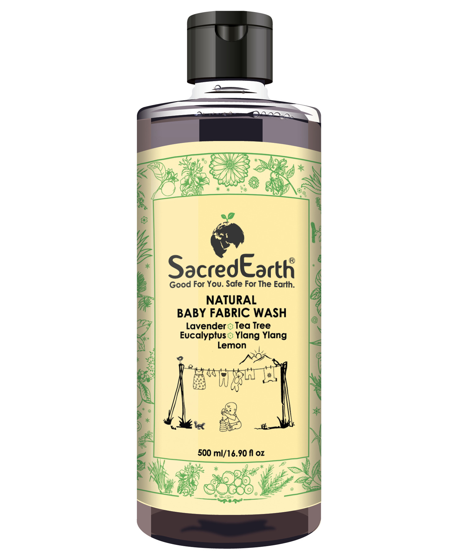 Sacred Earth Natural Baby Fabric Wash Liquid 500 ml-picture-13