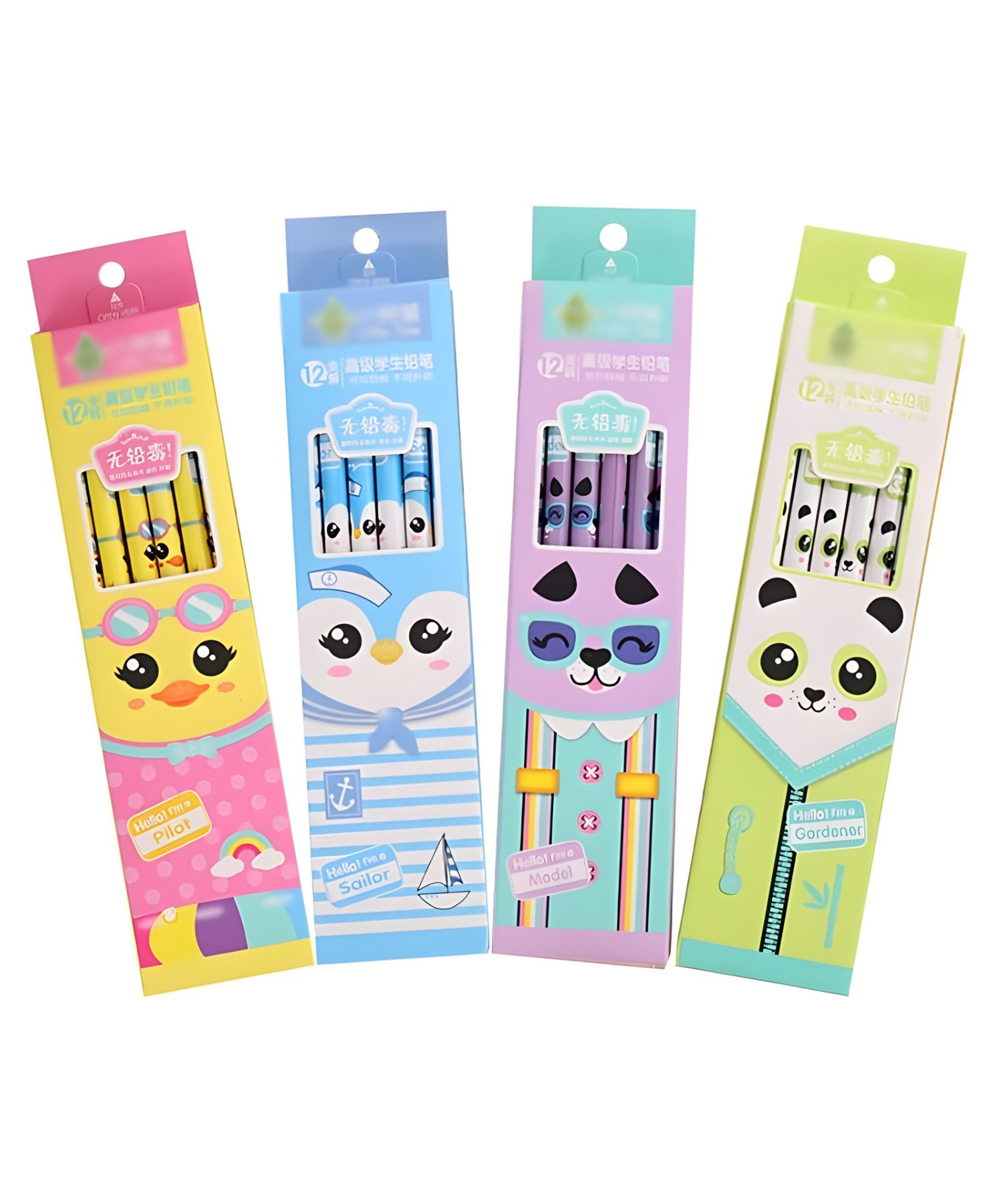 Elecart 48 Pieces Kawaii Cute Funny HB Writing Cartoon Wooden Drawing Pencil Set Durable, Smooth Writing Pencils with Erasers Perfect for School, Office, Artists & Sketching-image-20