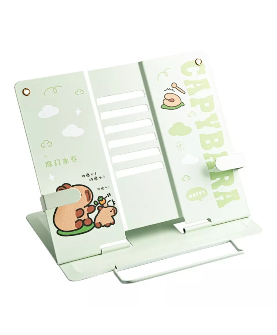 Elecart Capybara Green Metal Book Stand-picture-2