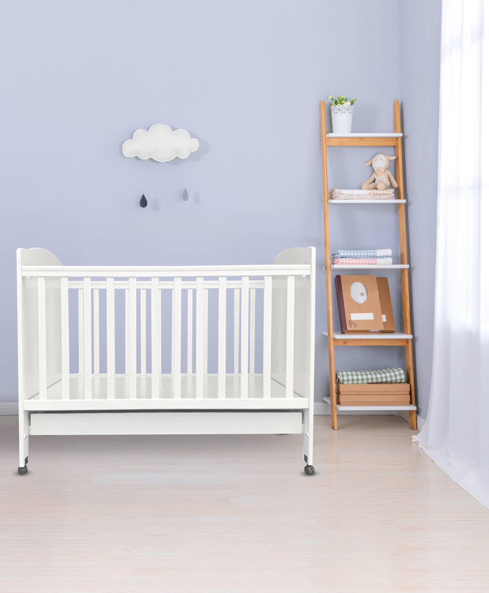 Mi Arcus Wooden Cot-White-picture-16