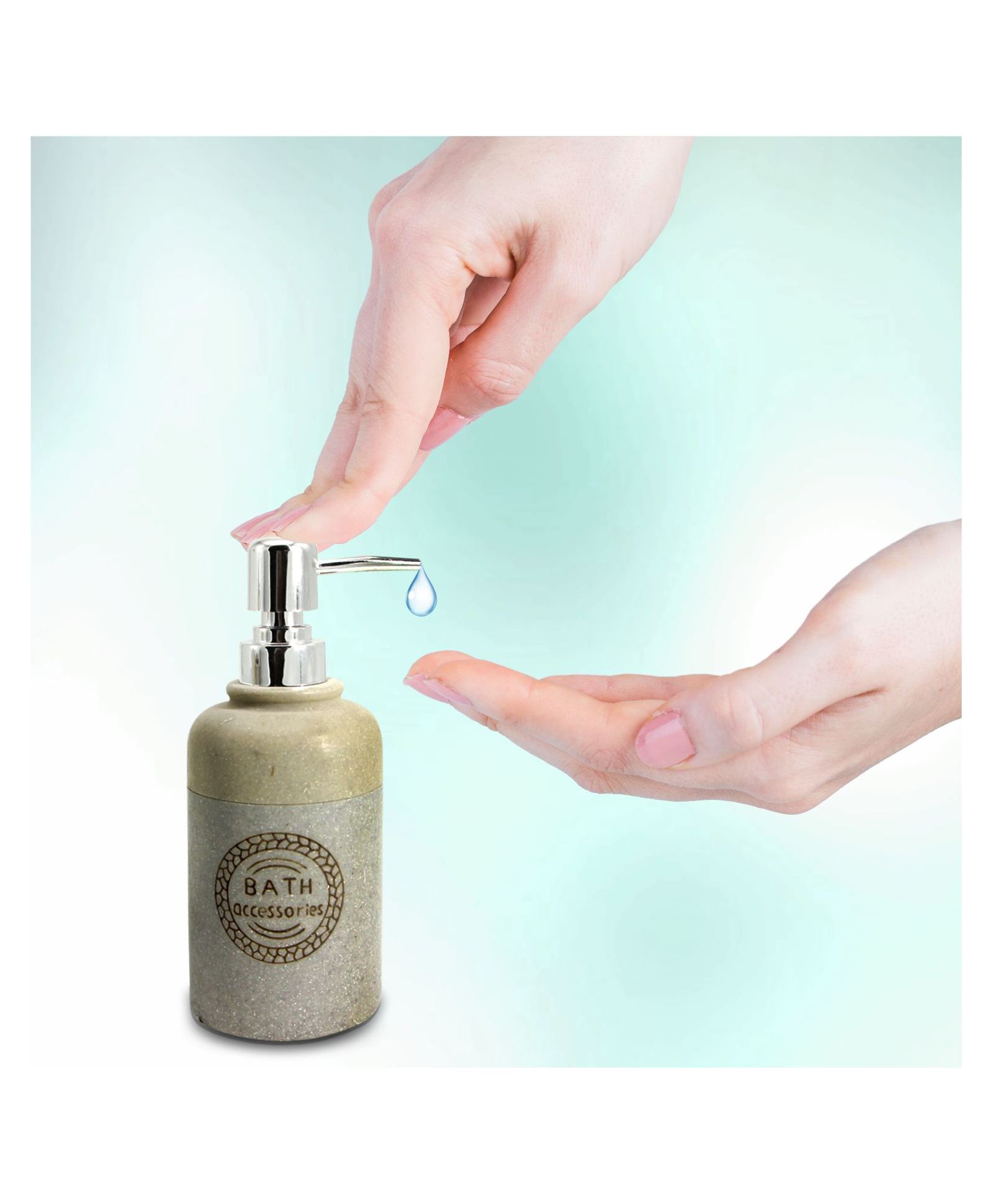 VONCASA Stone Finish Soap DispenserMulticolor - 350 ml-picture-40