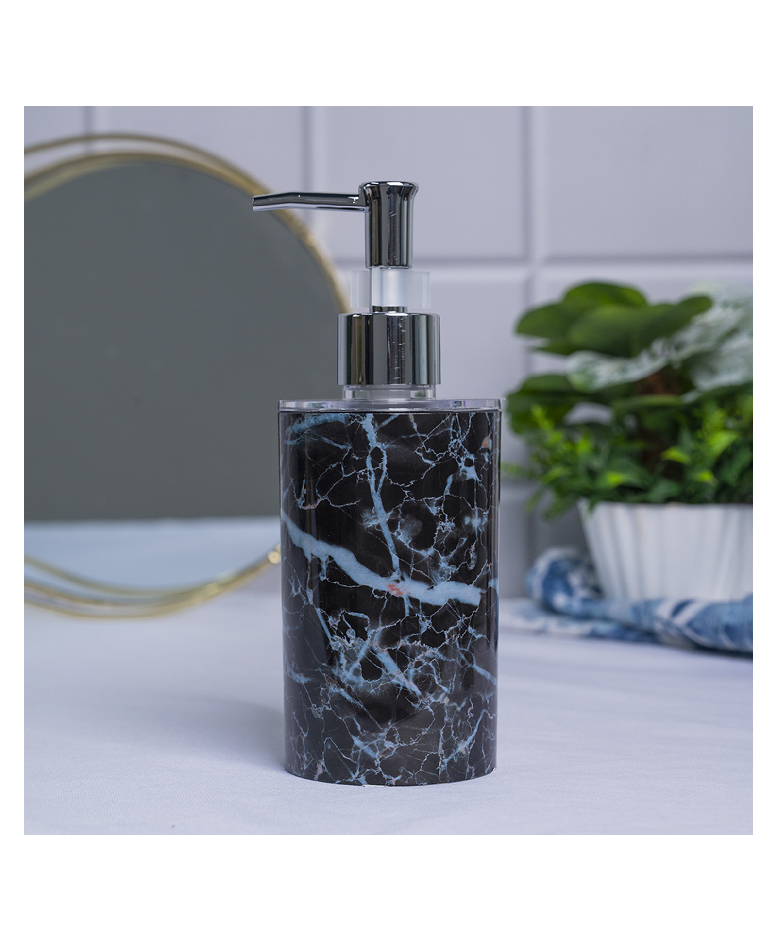 VONCASA Ribbed Pattern Soap Dispenser Multicolor- 350 ml-image-0