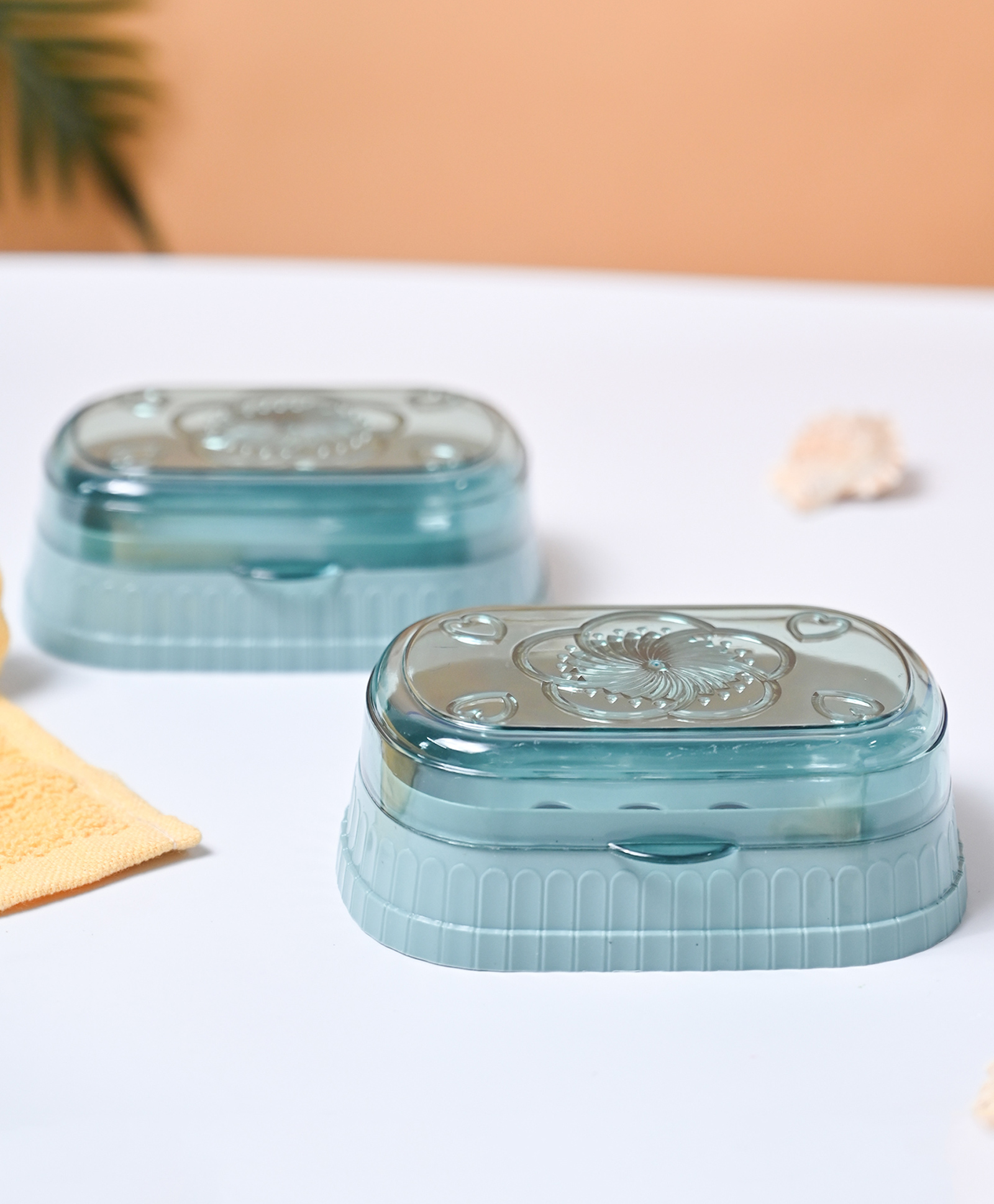 Voncasa Plastic Teal Soap Dish Holders - Blue-picture-27