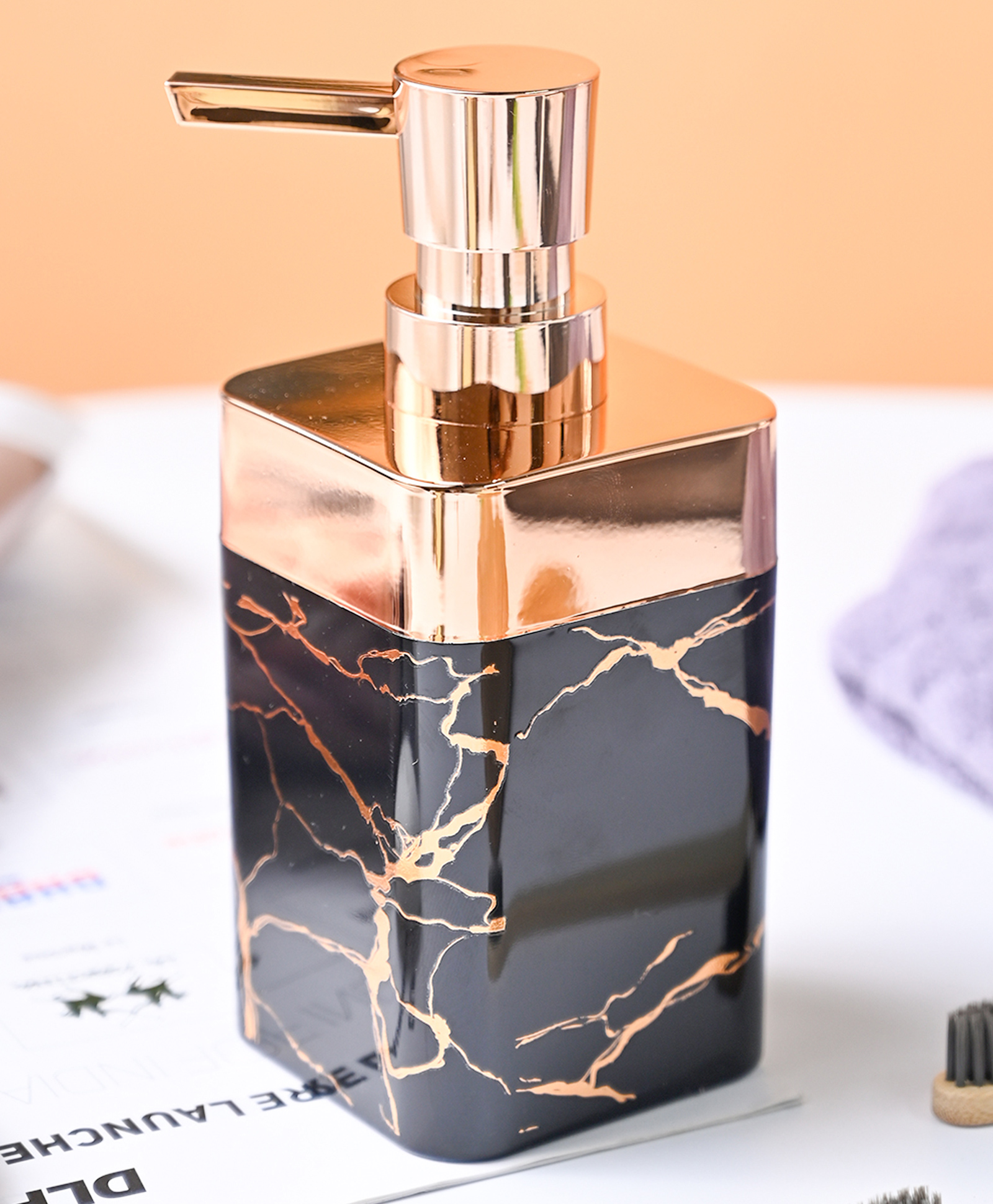 voncasa VON CASA Marble Soap Dispenser - Black-picture-19