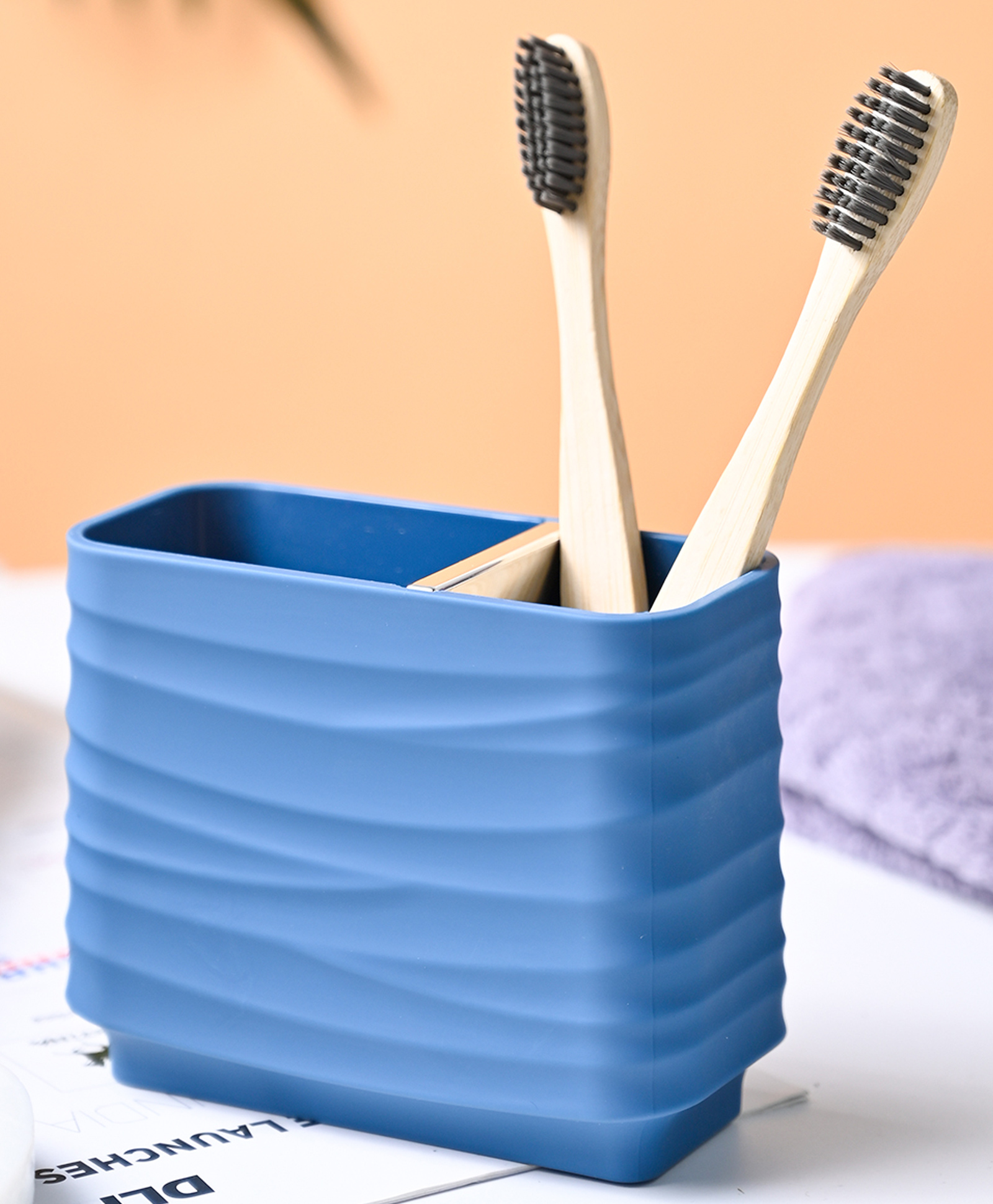 Voncasa Blue Toothbrush Holder - Blue-picture-11
