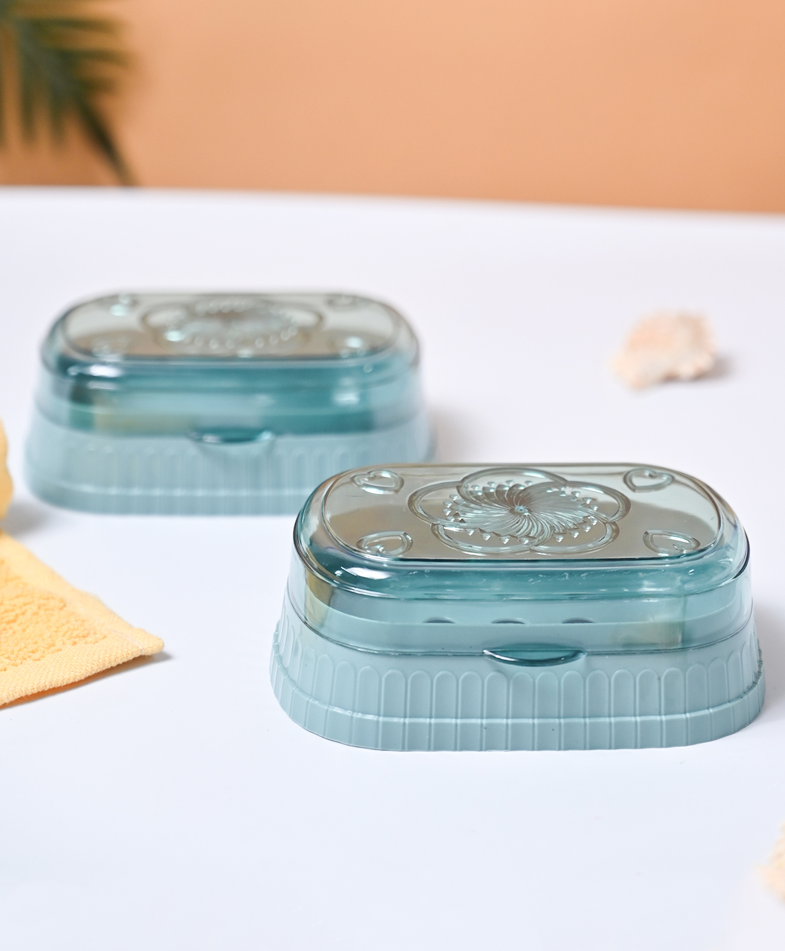 Voncasa Plastic Teal Soap Dish Holders - Blue-picture-22
