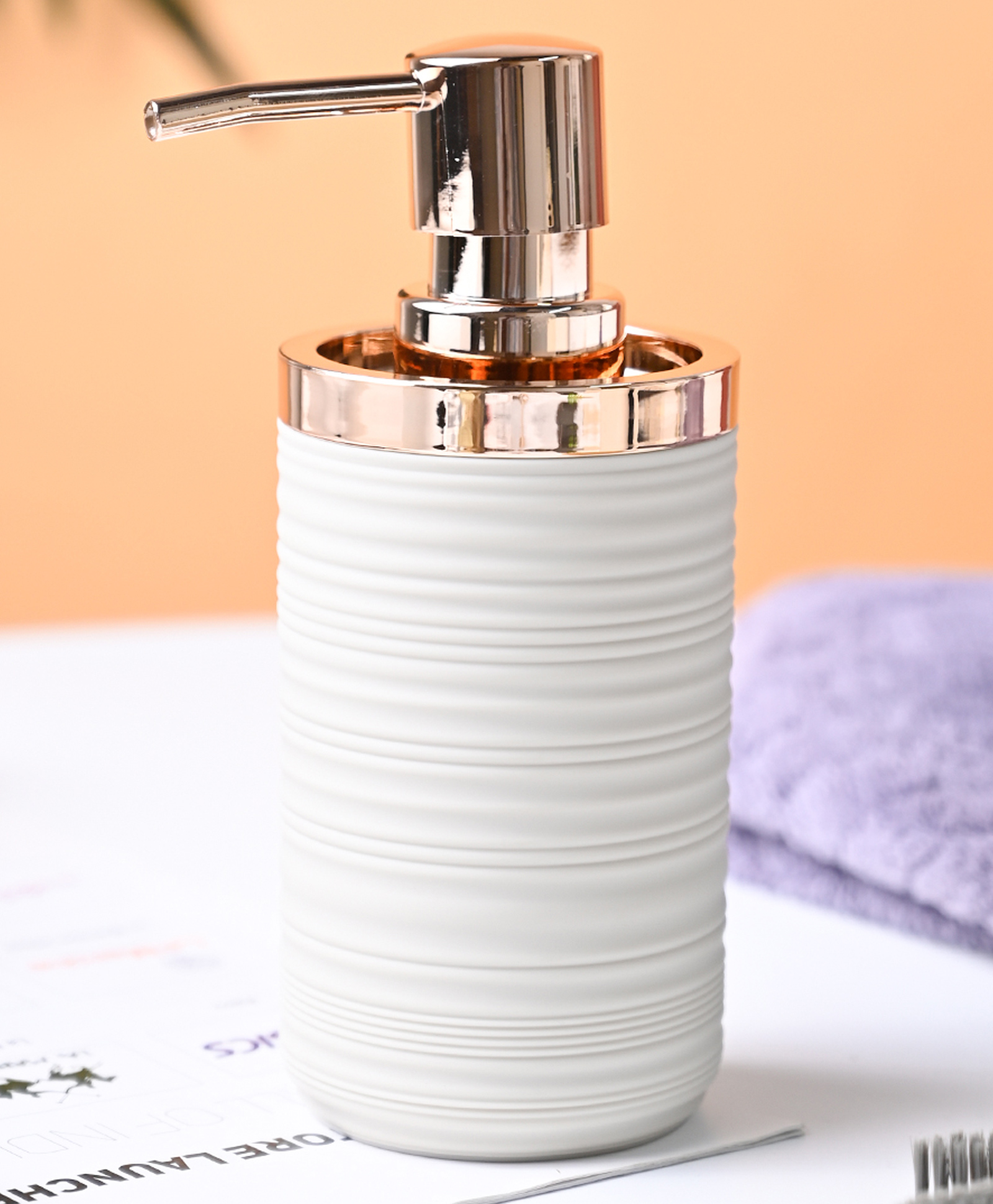 Voncasa Light Beige Soap Dispenser - 240 ml-image-22