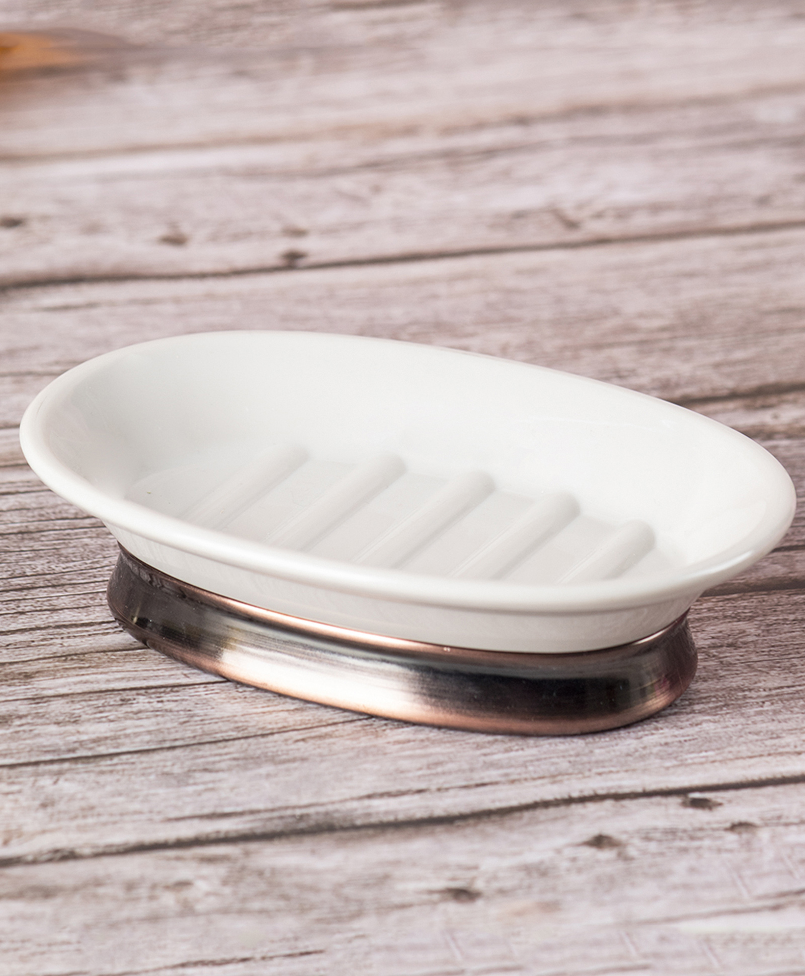 Voncasa Soap Dish Holder for Bathroom - White-image-49