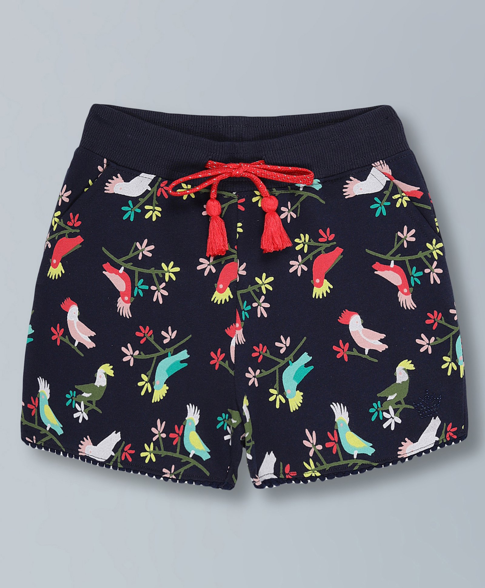 Plum Tree Cotton Birds Printed Shorts - Navy Blue-picture-27