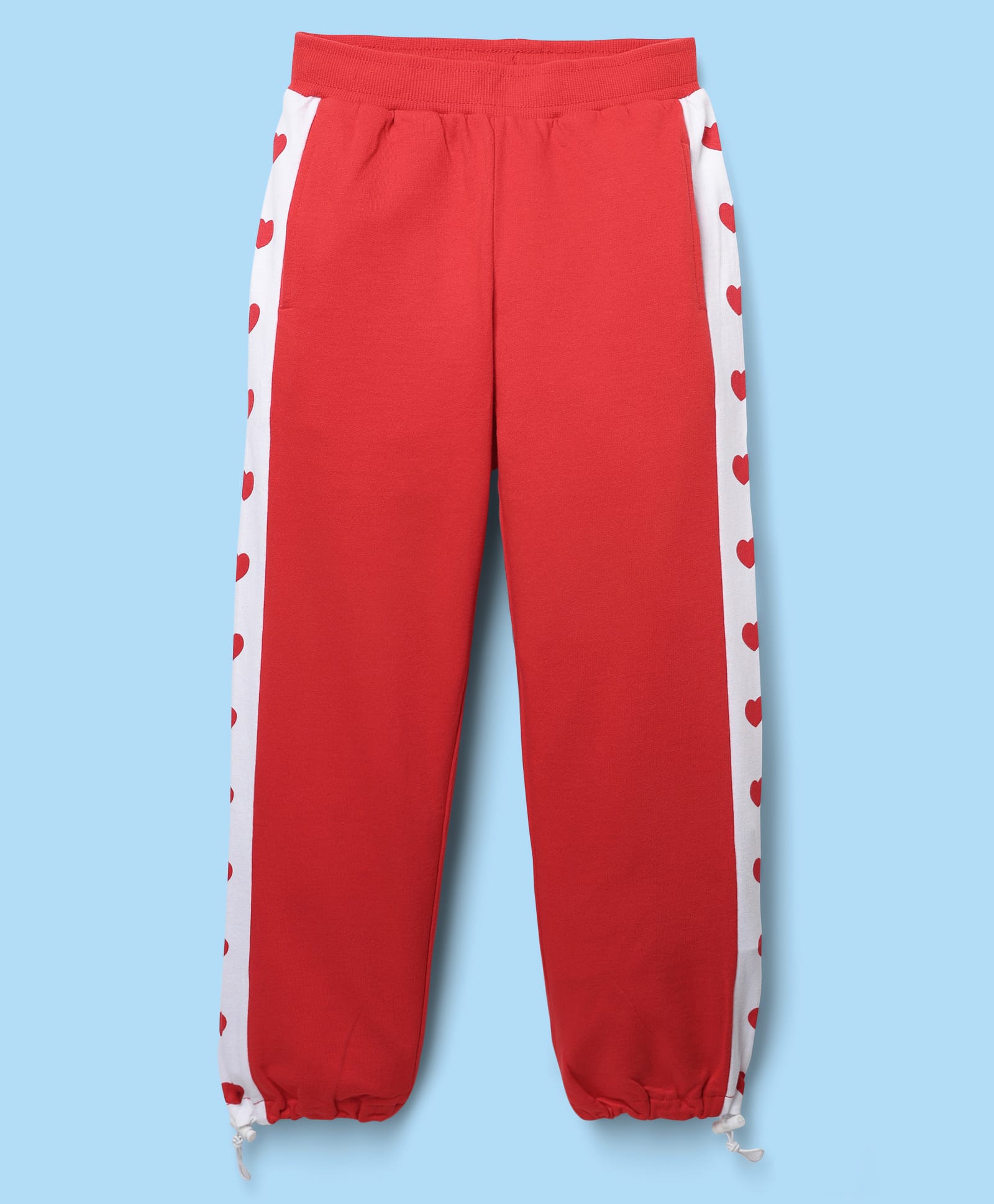 Honeyhap Premium 100% Cotton Looper Knit Full Length Lounge Pant With Bio Finish - High Risk Red-picture-38
