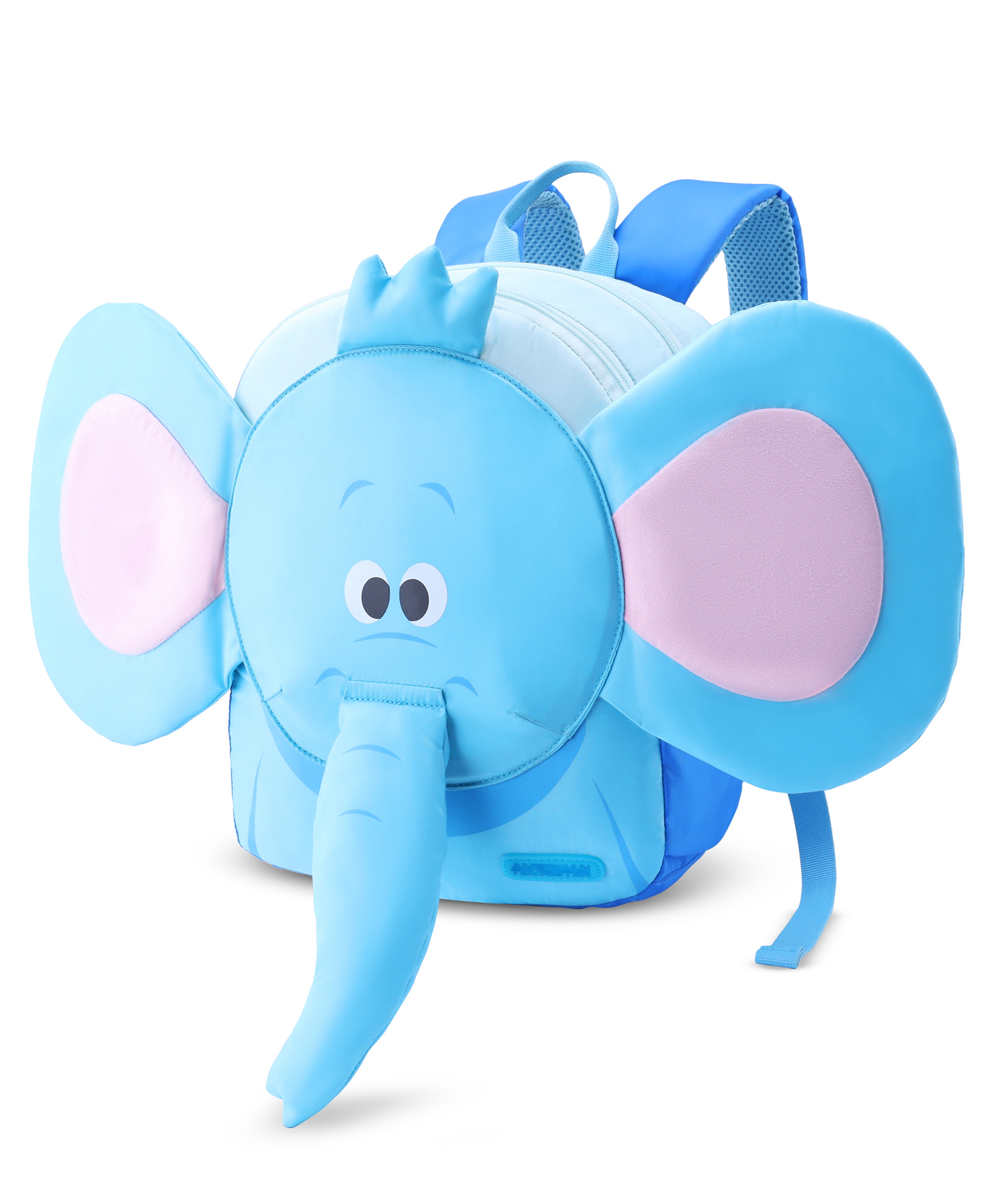 American Tourister KIZTOPIA BP02 Elephant Print Backpack Blue & Pink - Height 12 Inches-image-9