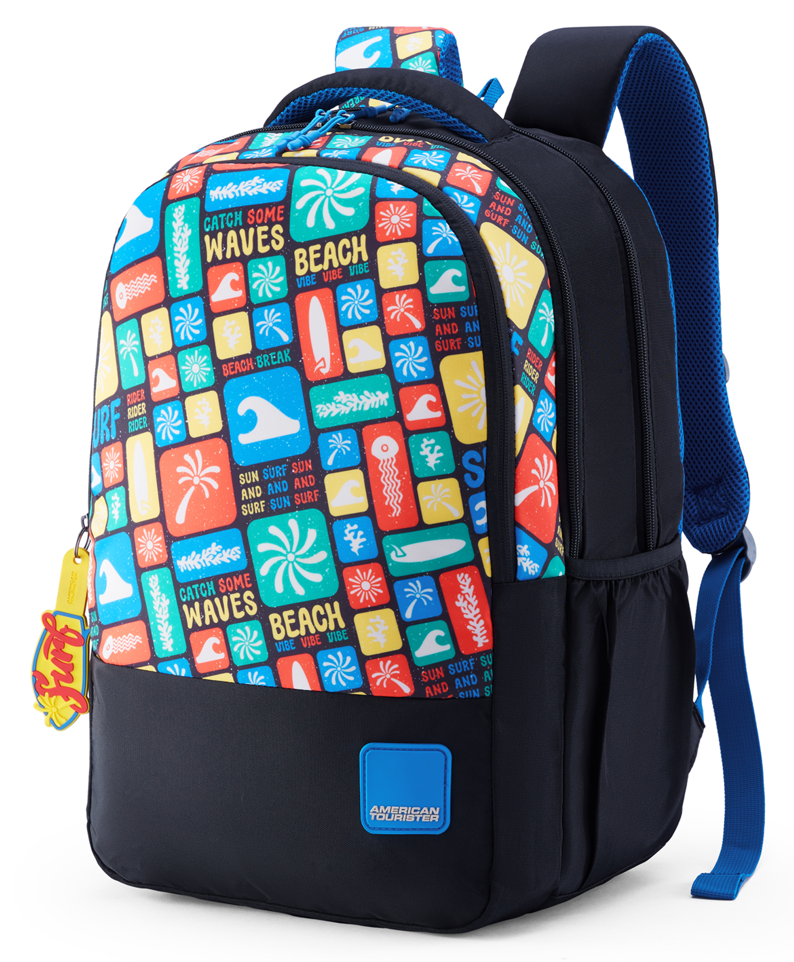 American Tourister PAZZO 4.0 XL Backpack Beach Theme Print Black - Height 18 Inches-image-24