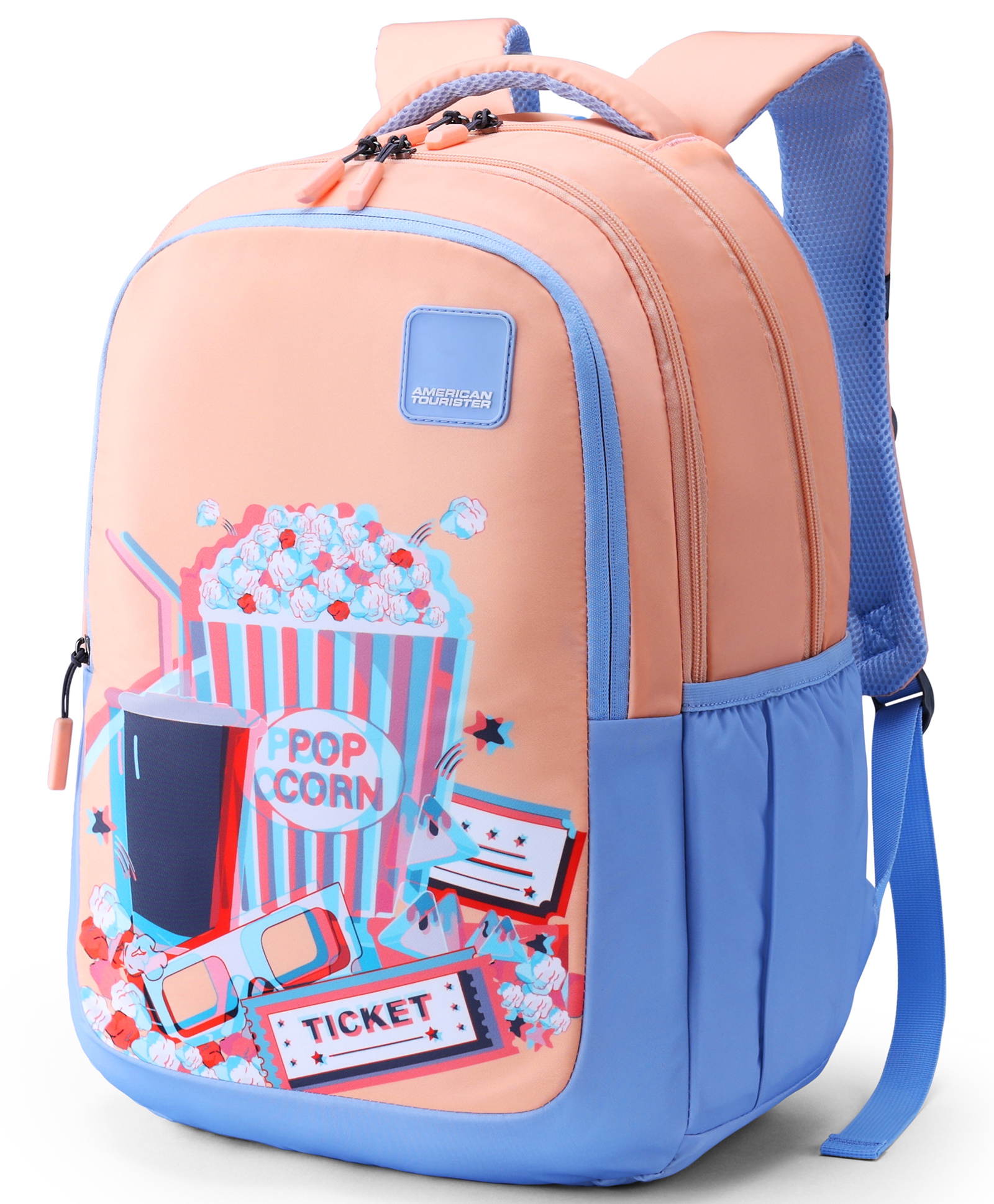 American Tourister OLLIE 4.0 XL Backpack Pop Corn Print Peach - Height 19 Inches-image-49