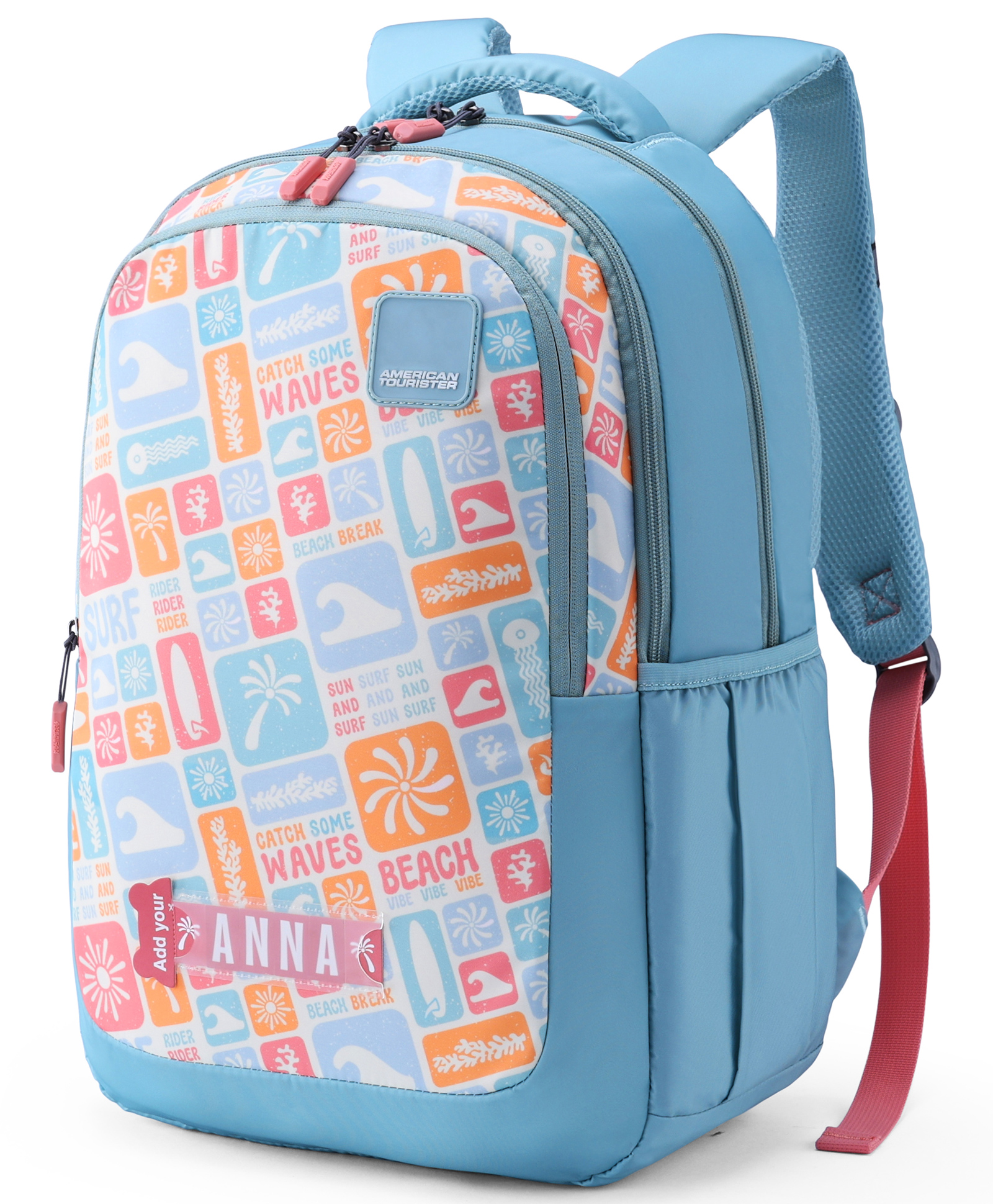 American Tourister OLLIE 4.0 XL Backpack Beach Theme Print Royal Blue - Height 19 Inches-image-42