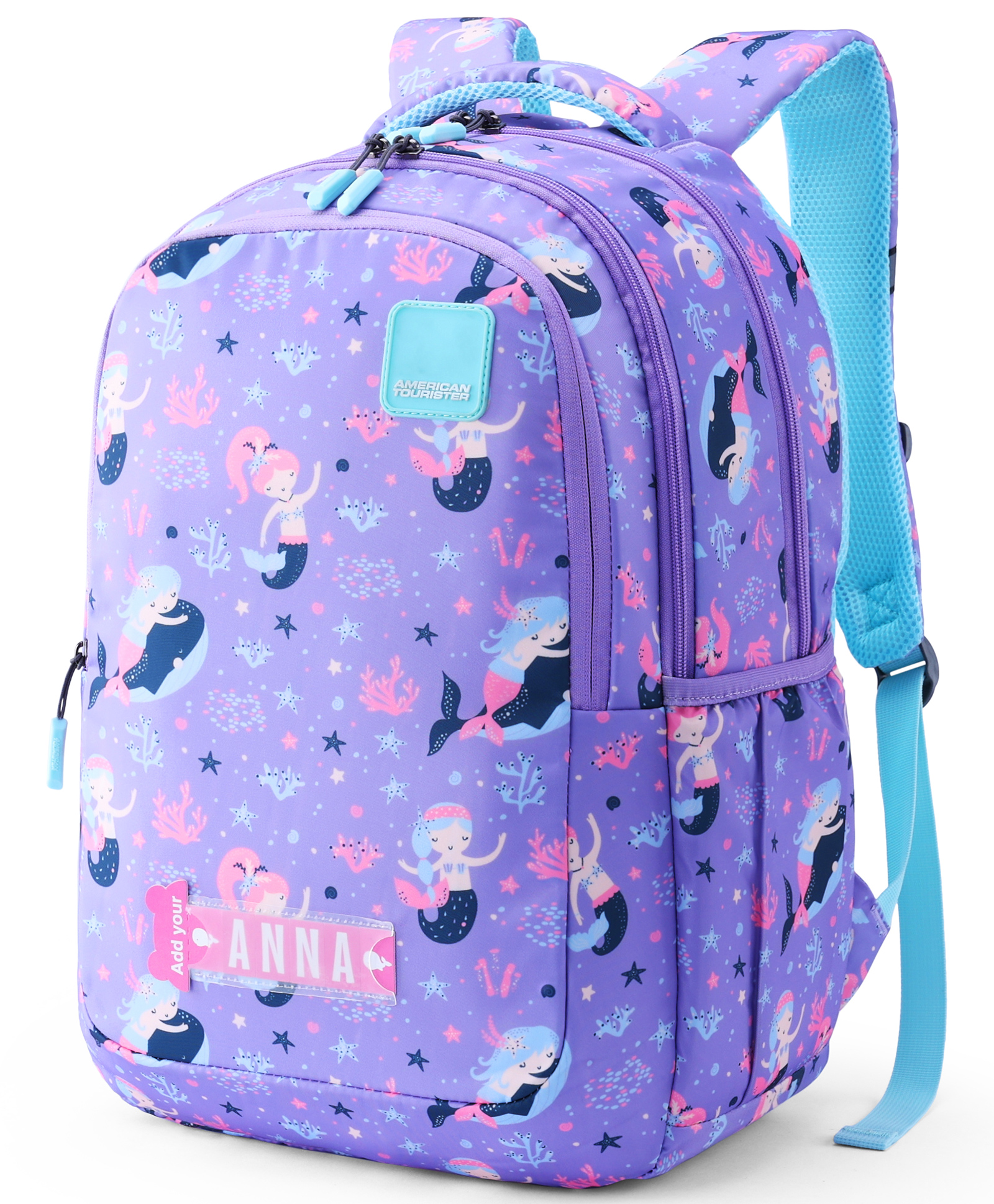 American Tourister OLLIE 4.0 XL Backpack with Sea Life Theme PrintViolet - Height 19 Inches
