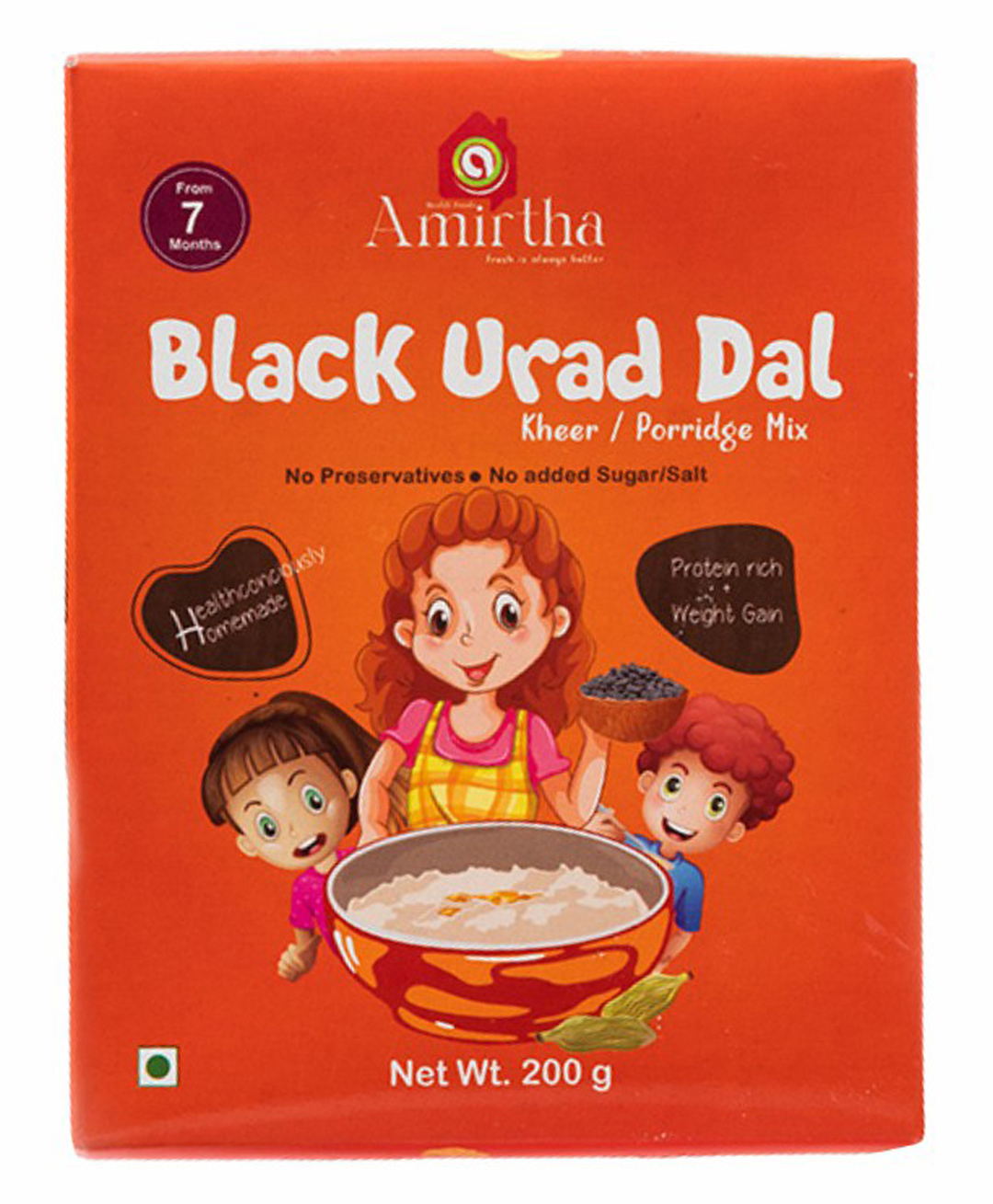 Amirtha Health Foods - Black Urad Dal Mix - 400g | 100% Pure & No Additives | Protein rich | No sweetener or salt-image-22