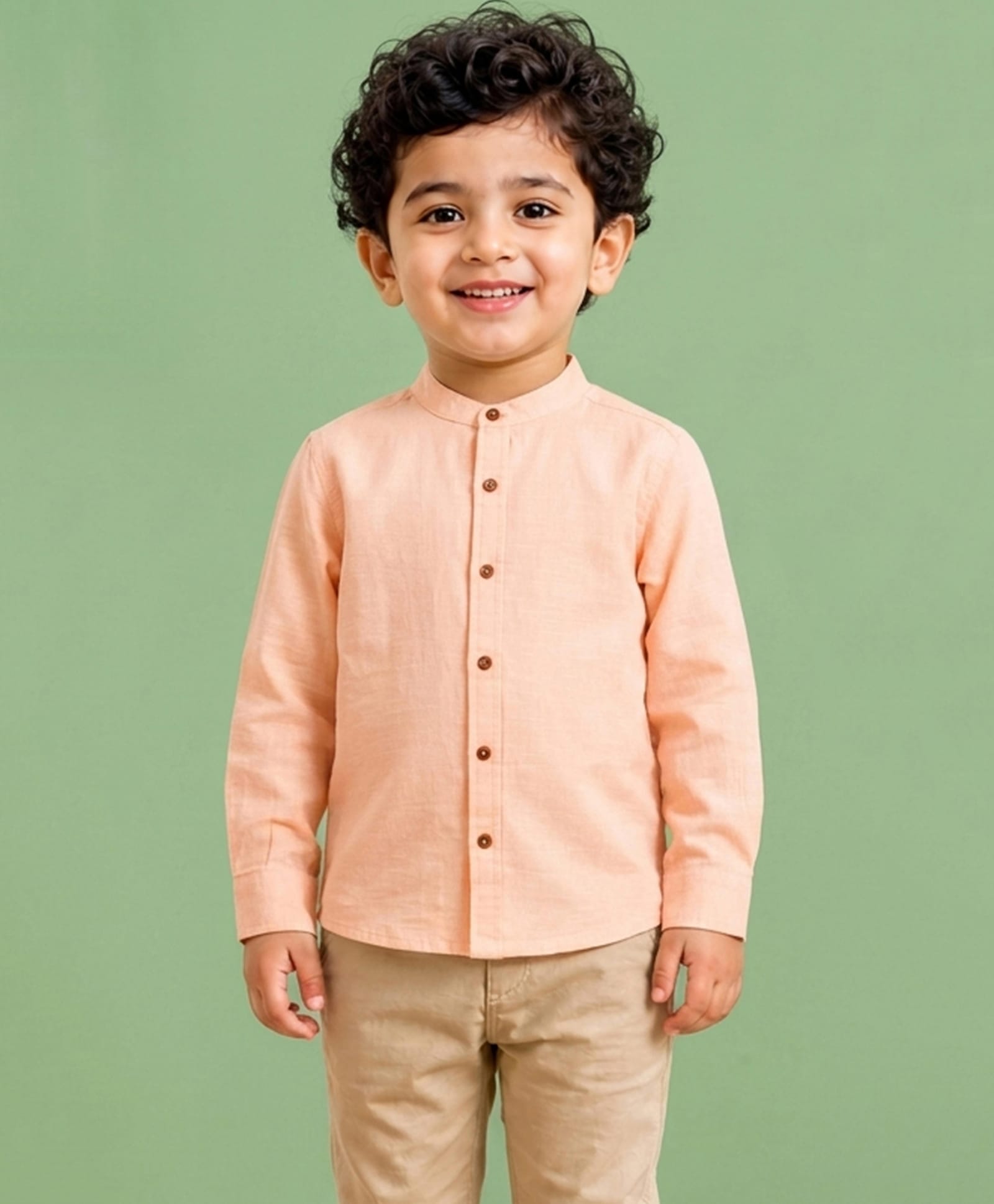 Campana 100% Cotton Full Sleeves Solid Shirt - Light Pink-picture-13