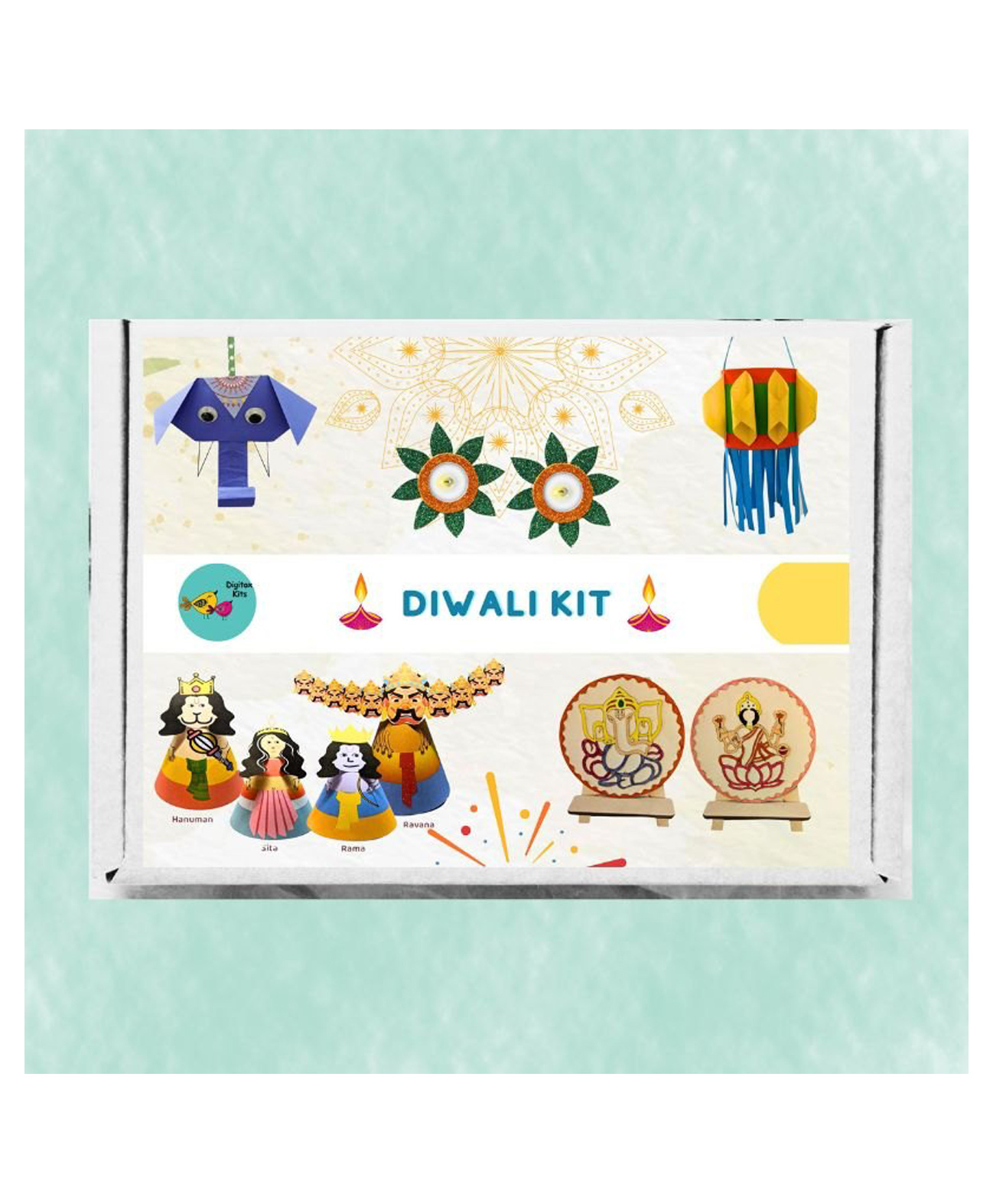 Digitox Diwali DIY Craft Kit | 7 Activities Included | Gift Hampers for Kids | Activity Boxes for Kids, Craft Kit for Kids, Educational Kit, Fun & Learning Activity Kit-image-35