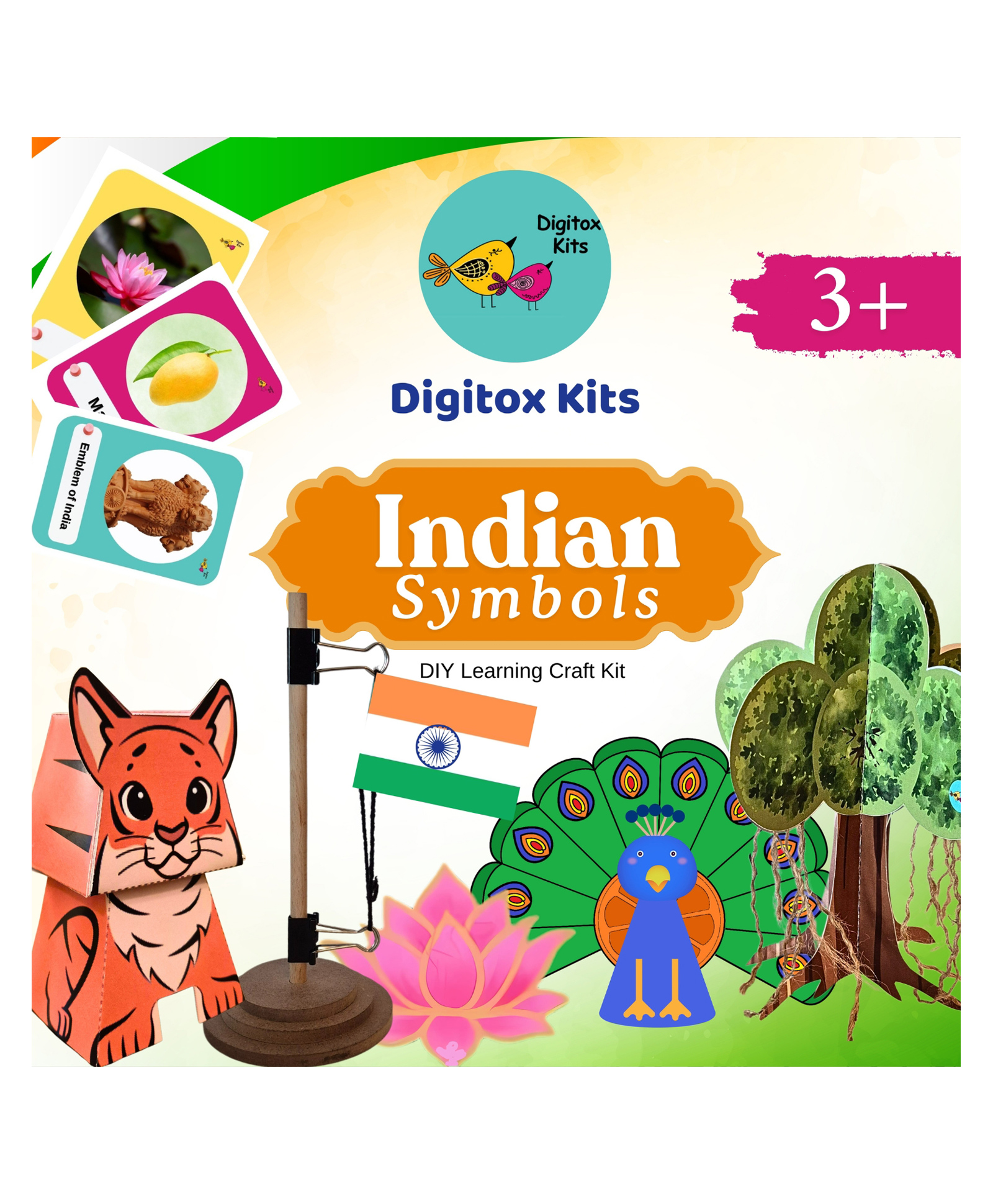 digitox DigitoxKits India Symbol DIY Activity Kits | DIY Craft Activity | All About India Activity Kit for Kids-picture-24