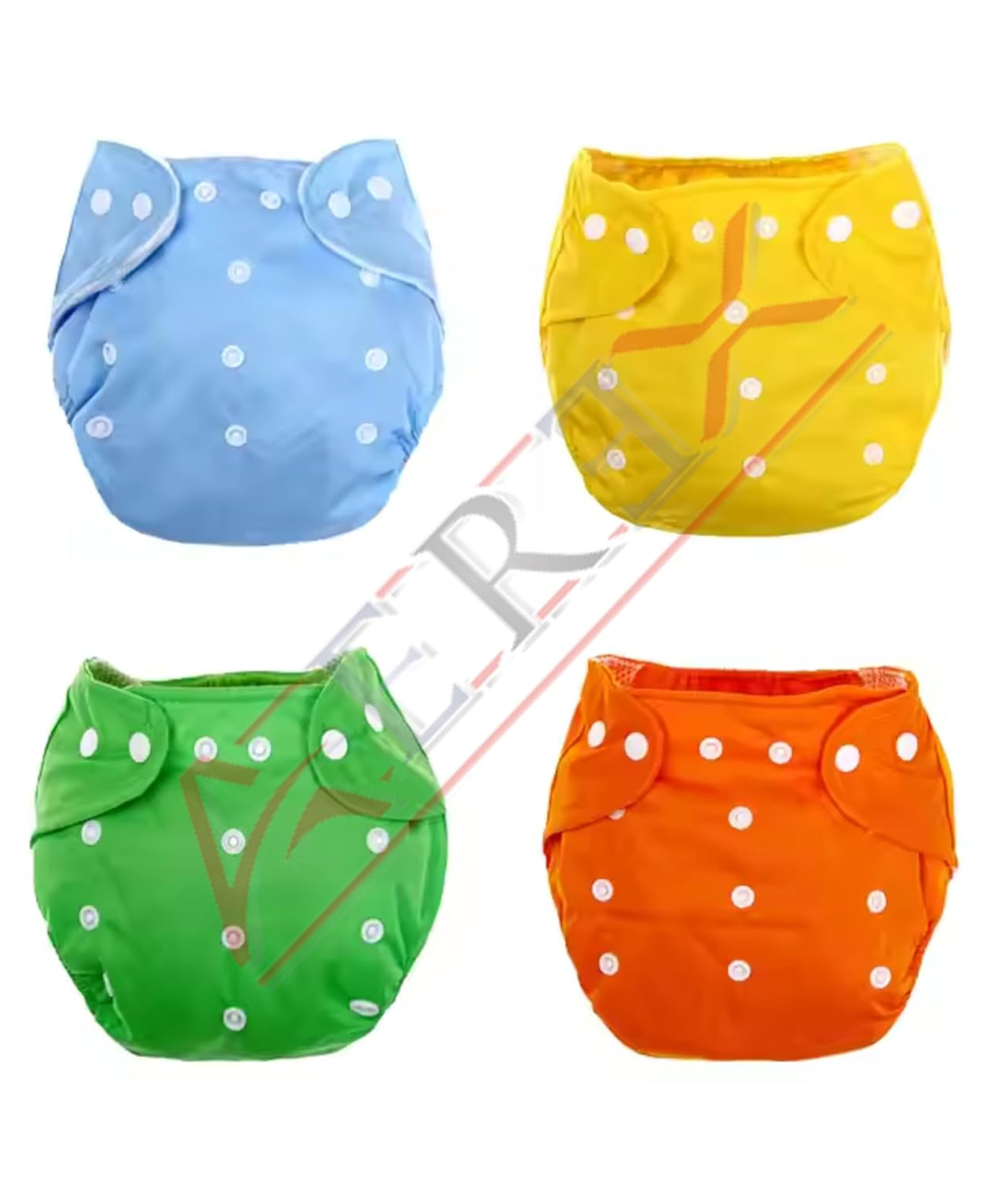 AEREX Reusable Baby Cloth Diapers For 1 to 3 Year Without Insert Pads Leak Proof Washable Diapers For New Born Babies Adjustable Pocket Cloth Diaper Nappies (Multicolor, Pack of 2)-image-38