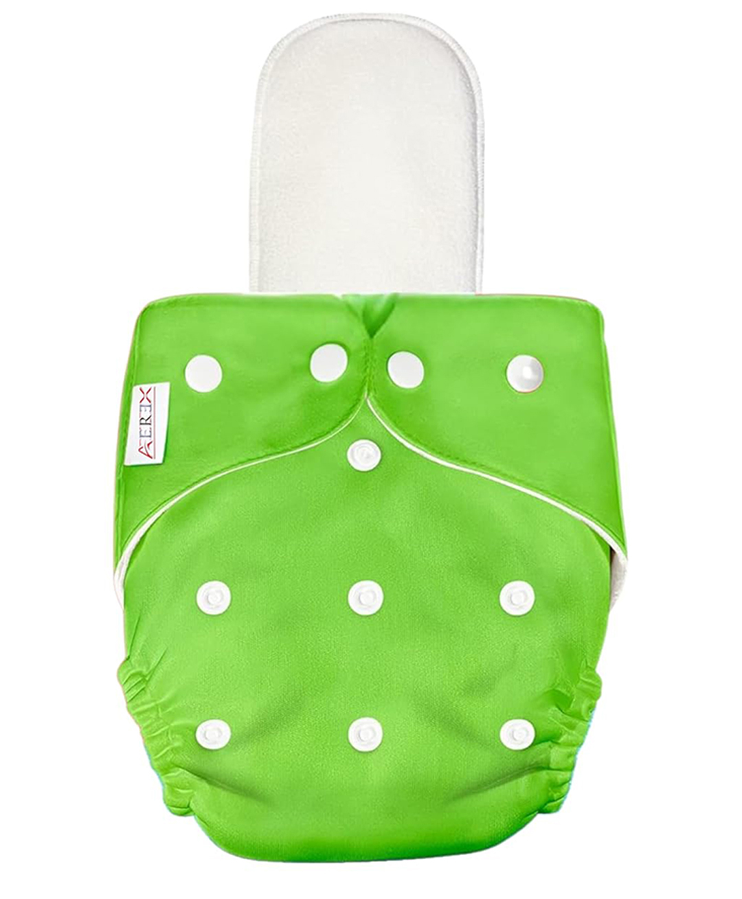 AEREX Reusable Baby 1 Cloth Diapers For 6 Months to 3 Years With 1 White Insert Pad Leak Proof Washable Diapers For New Born Babies Adjustable Pocket Cloth Diaper Nappies (Green)-image-45