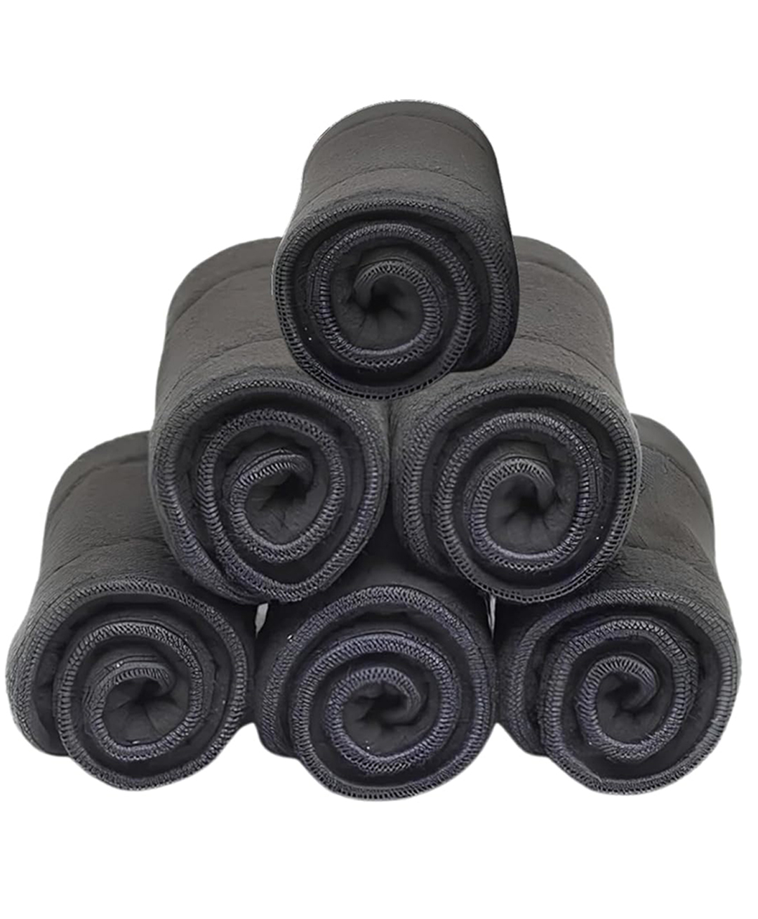 AEREX Reusable Black Inserts Pads for Diapers Bamboo Charcoal Inserts Liners Natures Cloth Diaper Liner Wet Free Booster Inserts Nappy Inserts for Baby Cloth Diapers (Pack of 6)-image-41
