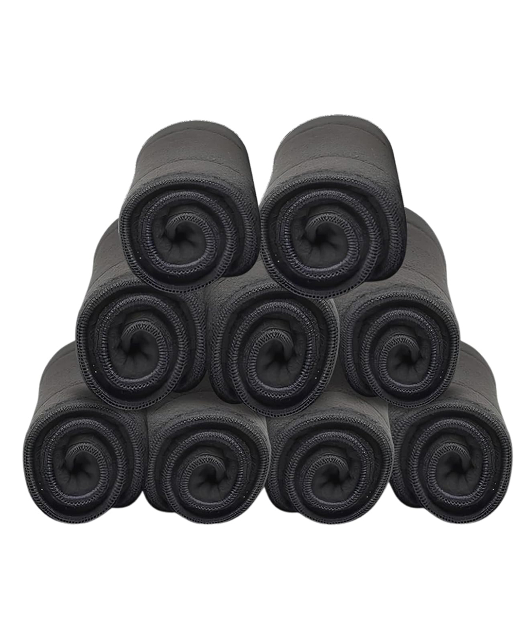 AEREX Reusable Black Inserts Pads for Diapers Bamboo Charcoal Inserts Liners Natures Cloth Diaper Liner Wet Free Booster Inserts Nappy Inserts for Baby Cloth Diapers (Pack of 10)-picture-13