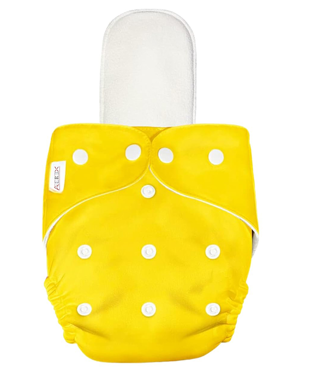 AEREX Reusable Baby 1 Cloth Diapers For 6 Months to 3 Years With 1 White Insert Pad Leak Proof Washable Diapers For New Born Babies Adjustable Pocket Cloth Diaper Nappies (Yellow)-image-44
