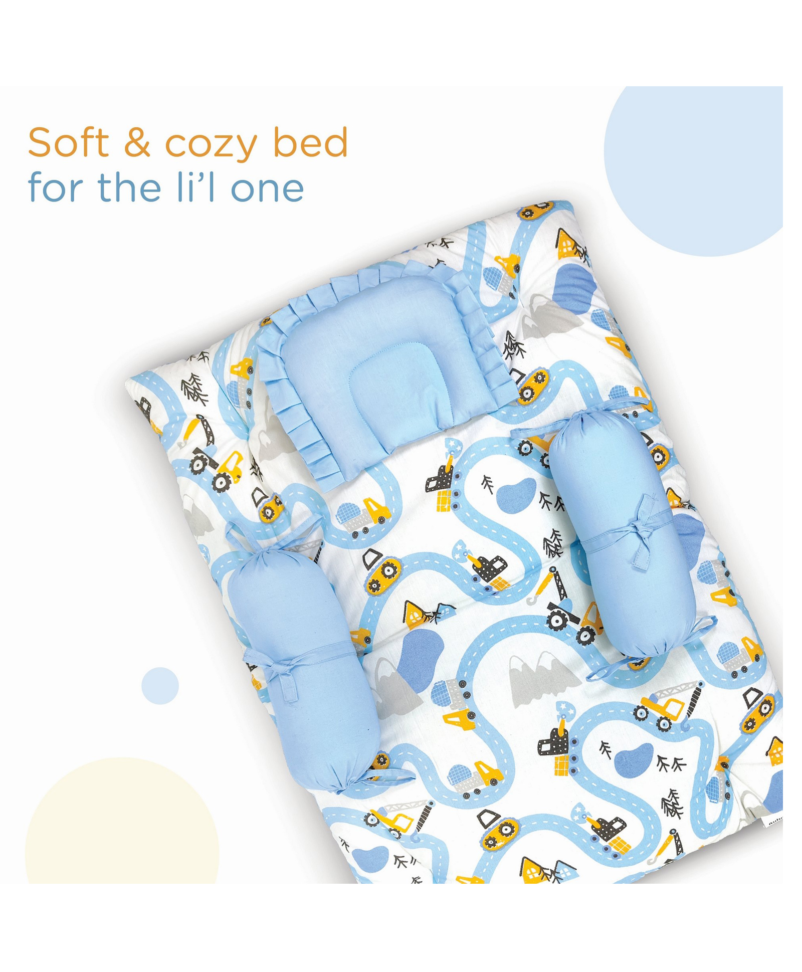 Nuluv Cotton Gadda Set Without Comforter - Transport-image-6