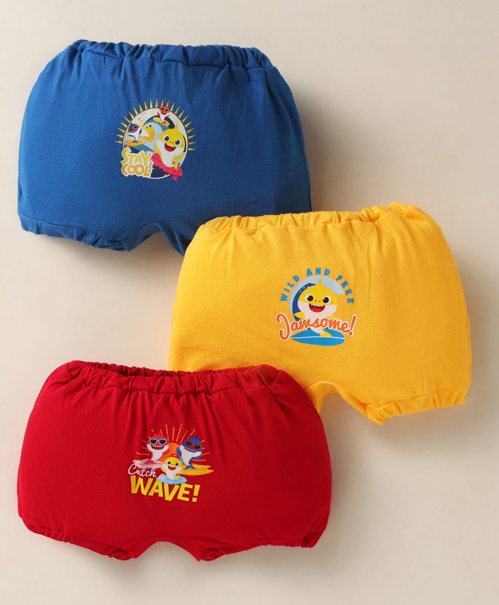 Bodycare Cotton Knit Boxers With Text Print - Yellow Blue & Red-picture-28