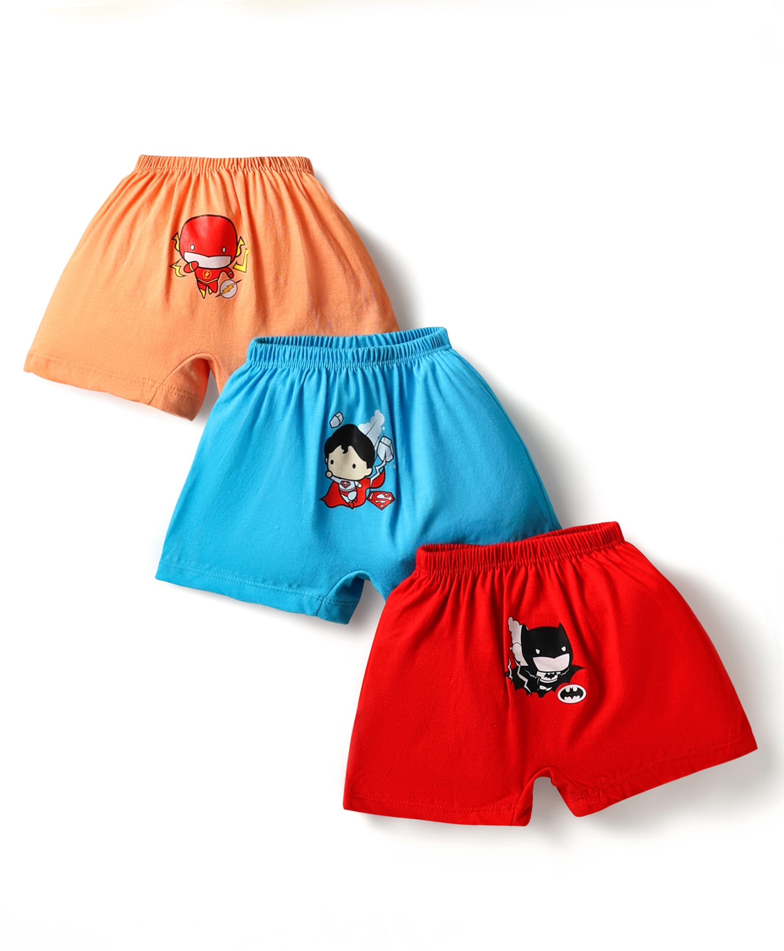 Bodycare Cotton Knit Boxers With Character Print Pack Of 3 - Red Blue & Orange-image-39