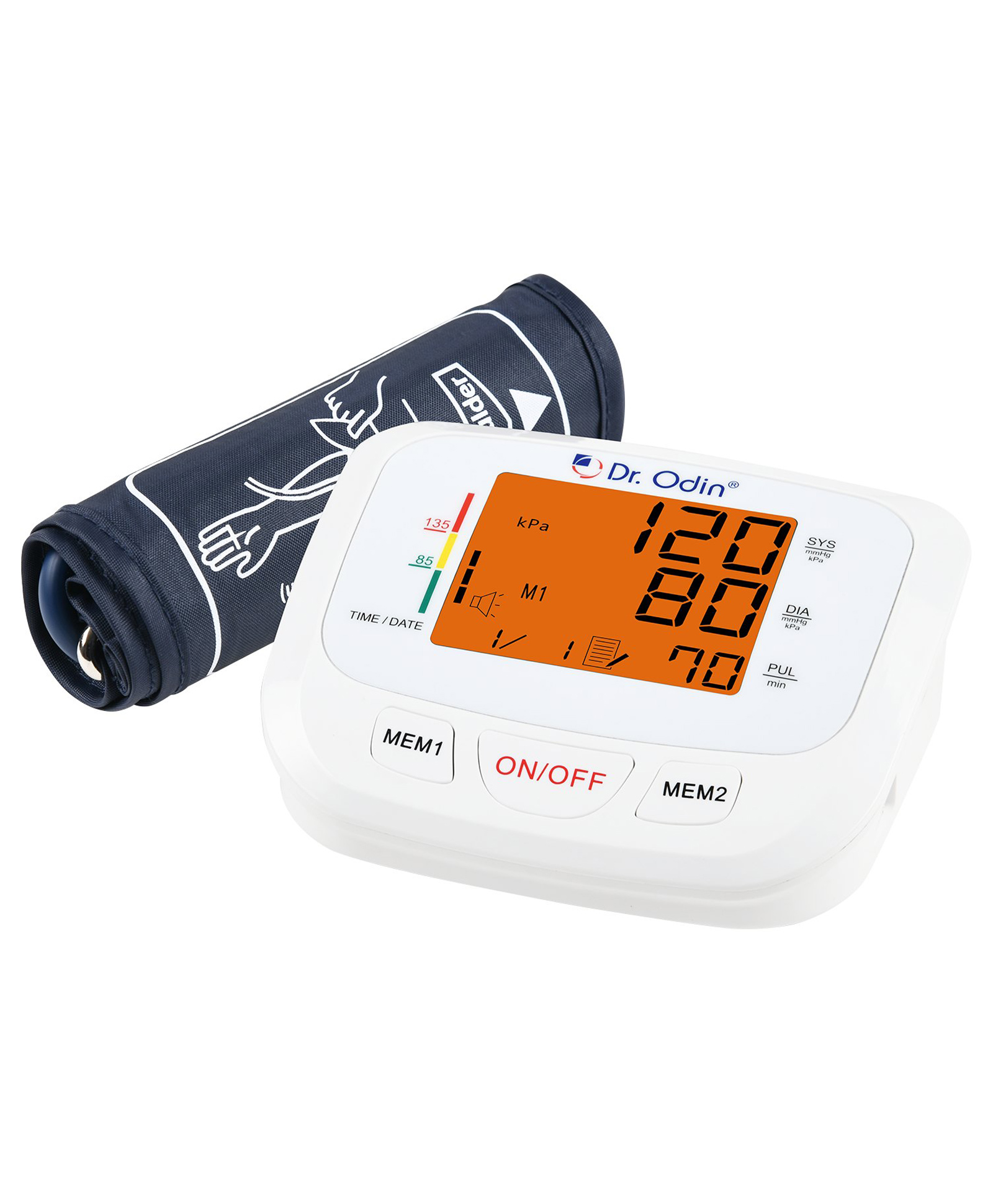 Dr. Odin OBP 101 Fully Automatic Digital Blood Pressure Monitor with Large Cuff BPM Monitor at Home BP Machine for Doctors (White, 1 Year Warranty)-picture-47