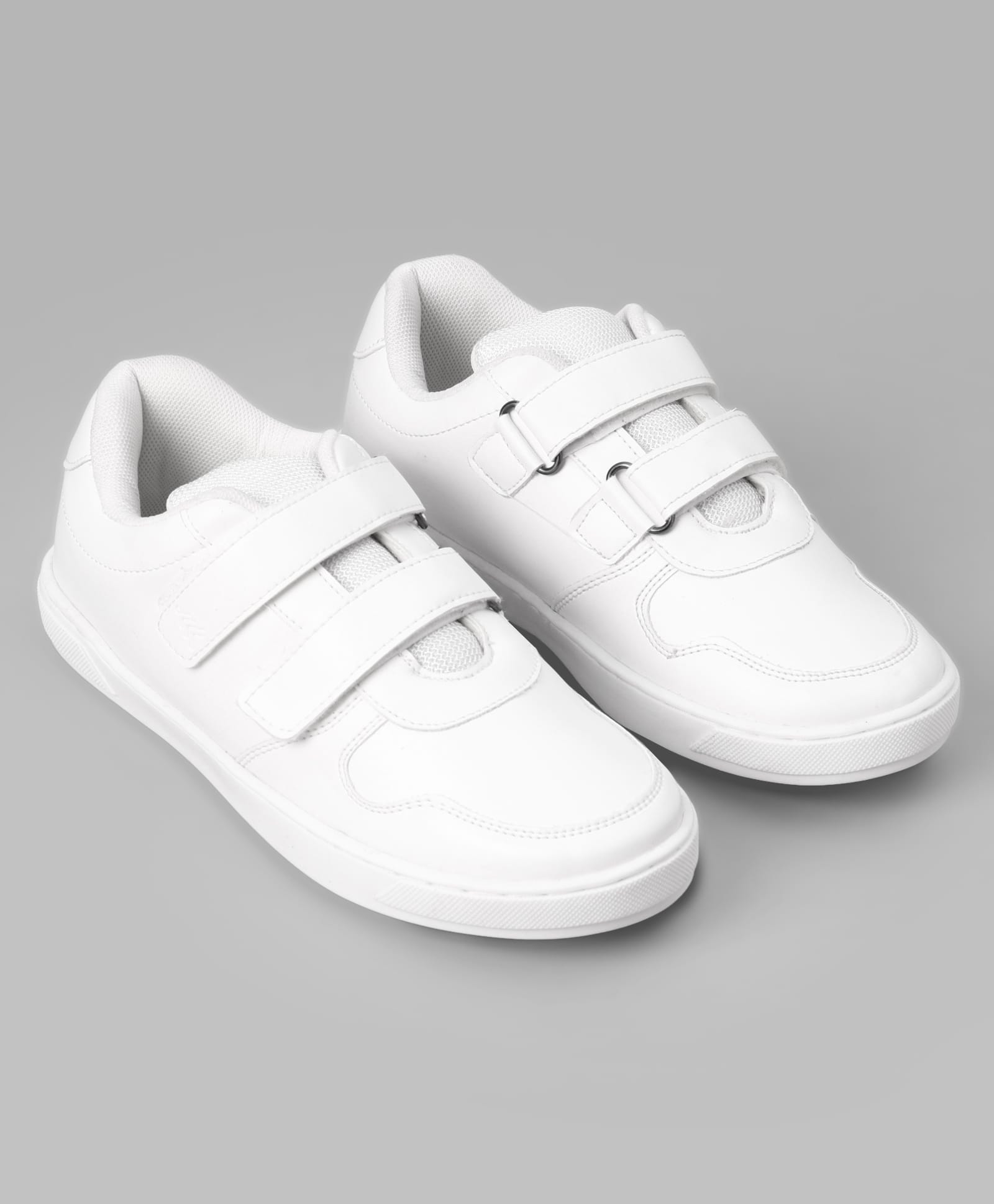 Pine Kids Velcro Closure School Shoes - White-picture-9