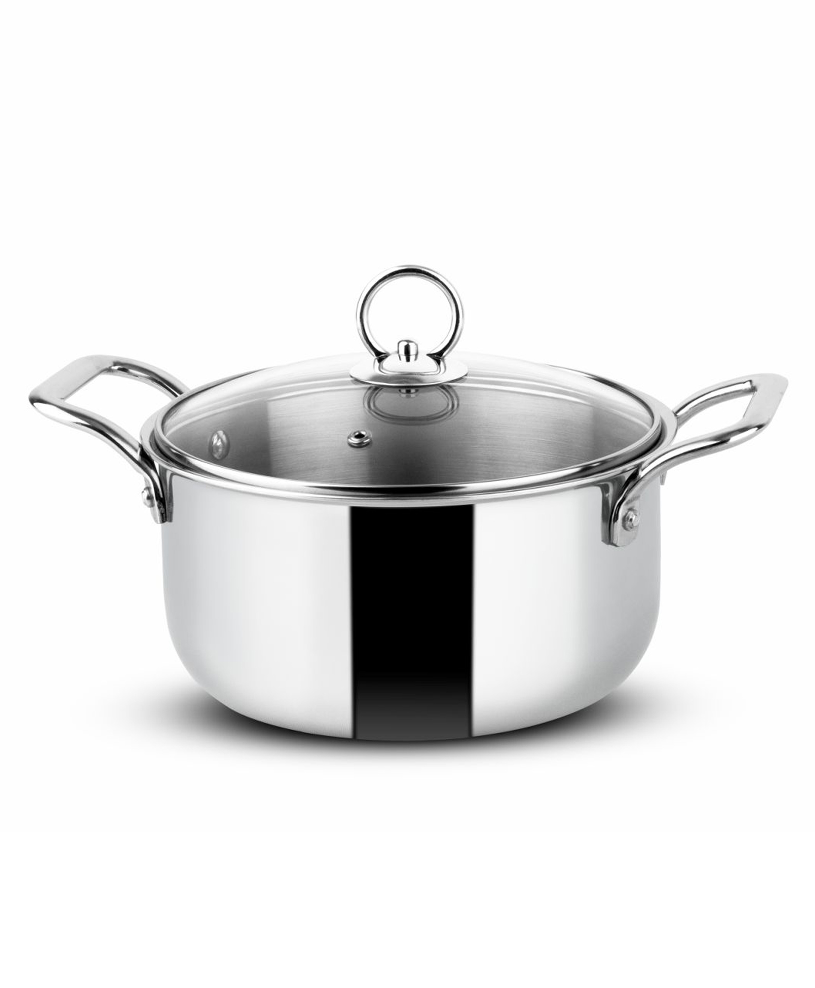 Orange Cookware Triply Stainless Steel Casserole/Biryani Pot/Kadai/Handi 4.6 litres with Glass lid-image-23