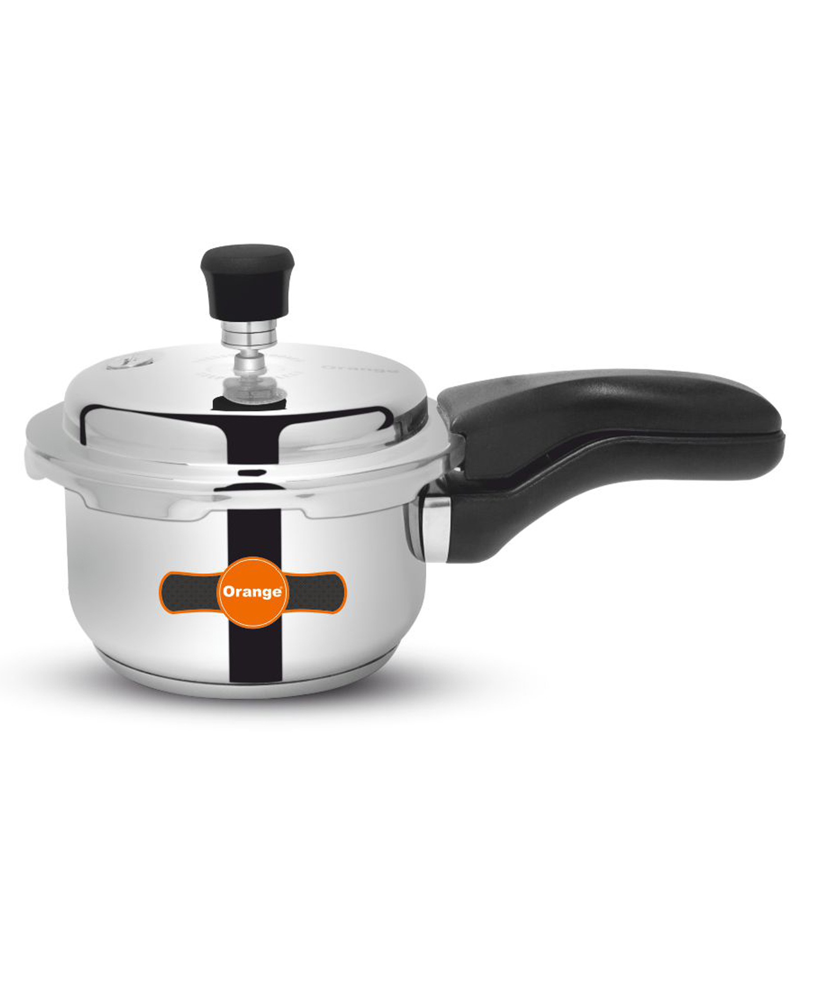 Orange Cookware Triply Stainless Steel Pressure Cooker 1.5L Outer Lid