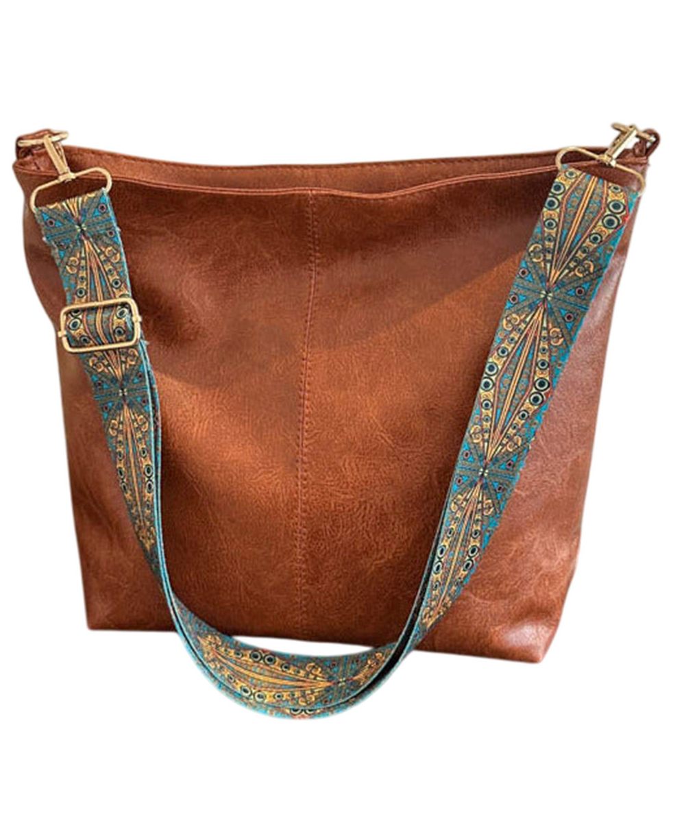 SYGA Women's Large capacity - Multi-Purpose Retro Wide-Band Tote Bag (Brown)