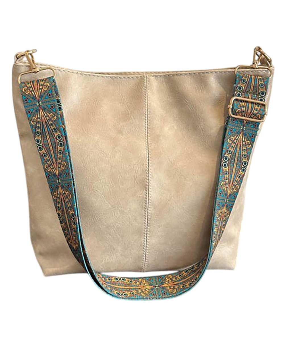 SYGA Women's Large capacity - Multi-Purpose Retro Wide-Band Tote Bag (Milky White)