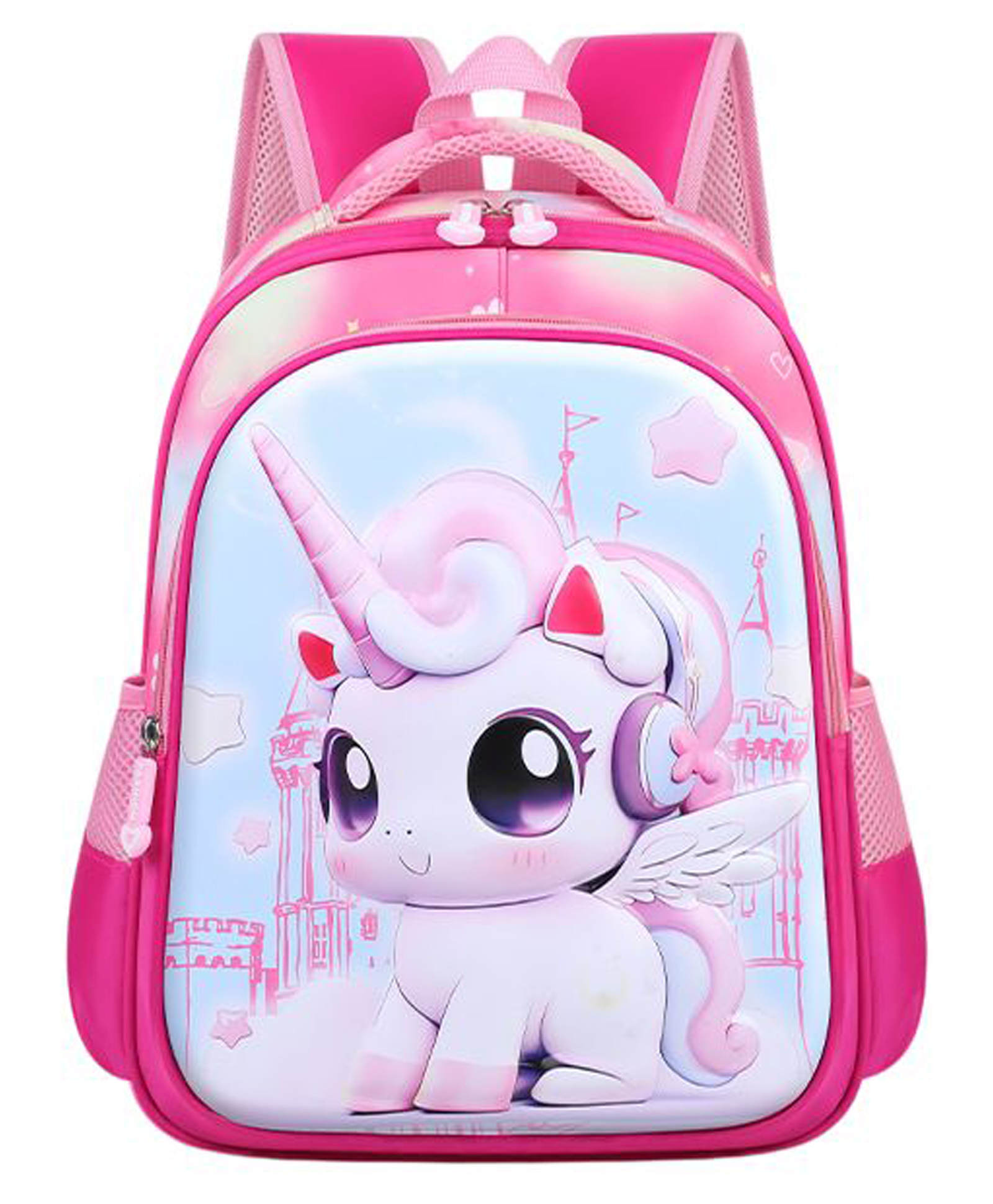 SYGA Kids Backpack Cute Unicorn Design, Waterproof & Ultra-Light School Bag for Junior High School Students (Pink)Height 14 Inch-image-4